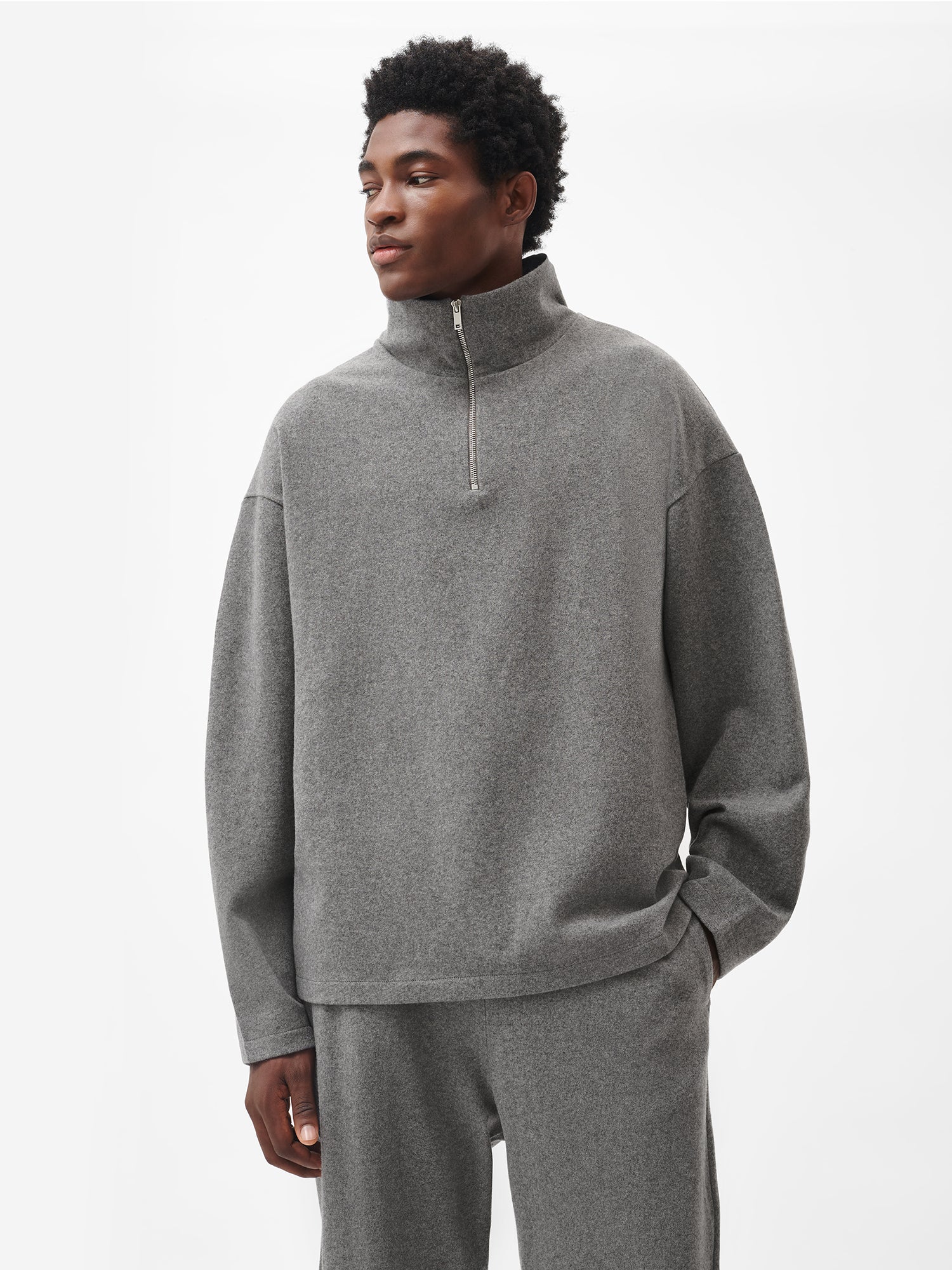 Mens-Wool-Jersey-Half-Zip-Sweatshirt-Volcanic-Grey-male-1