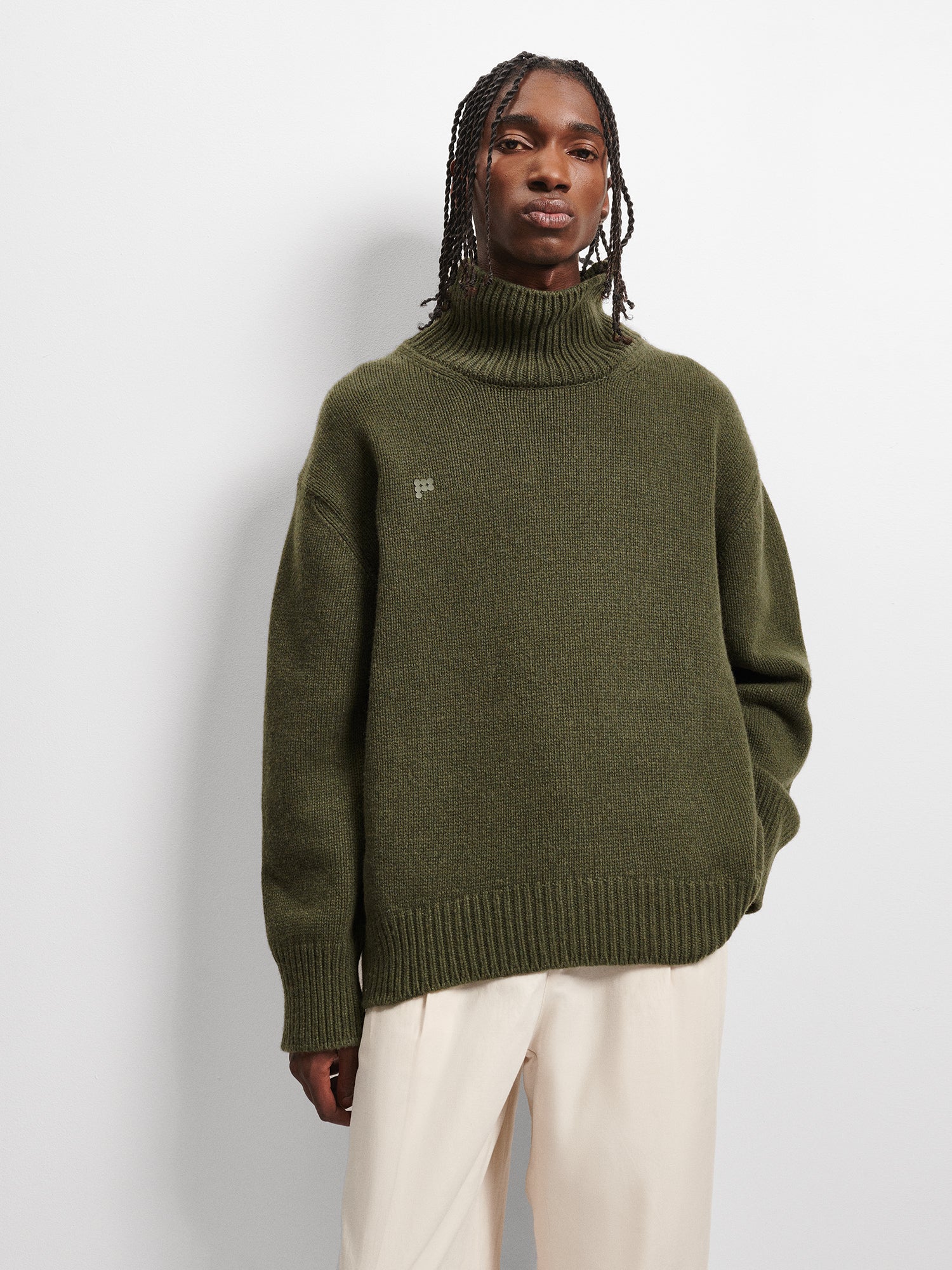 Mens_Recycled_Cashmere_Knit_Chunky_Turtleneck_Sweater_Rosemary_Green-male-1
