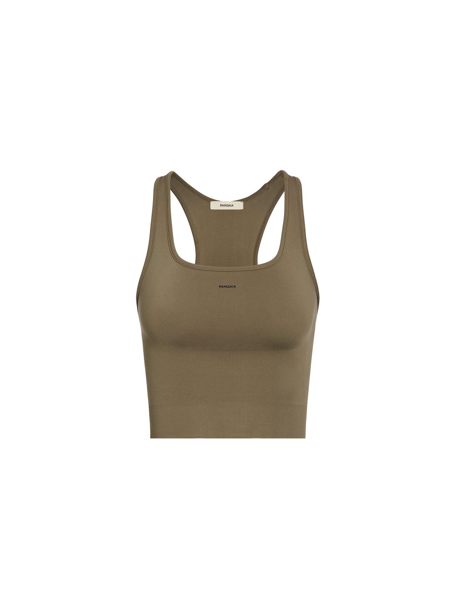 Women's Plant-stretch Compressive Ribbed Tank Top - Soil Brown