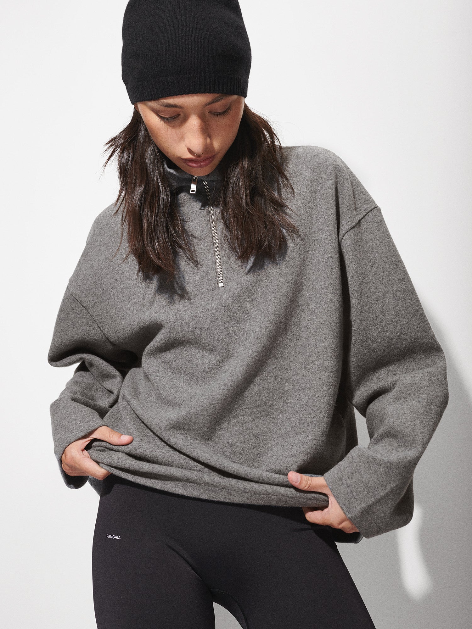 Wool-Jersey-Half-Zip-Sweatshirt-Volcanic-Grey-female-3