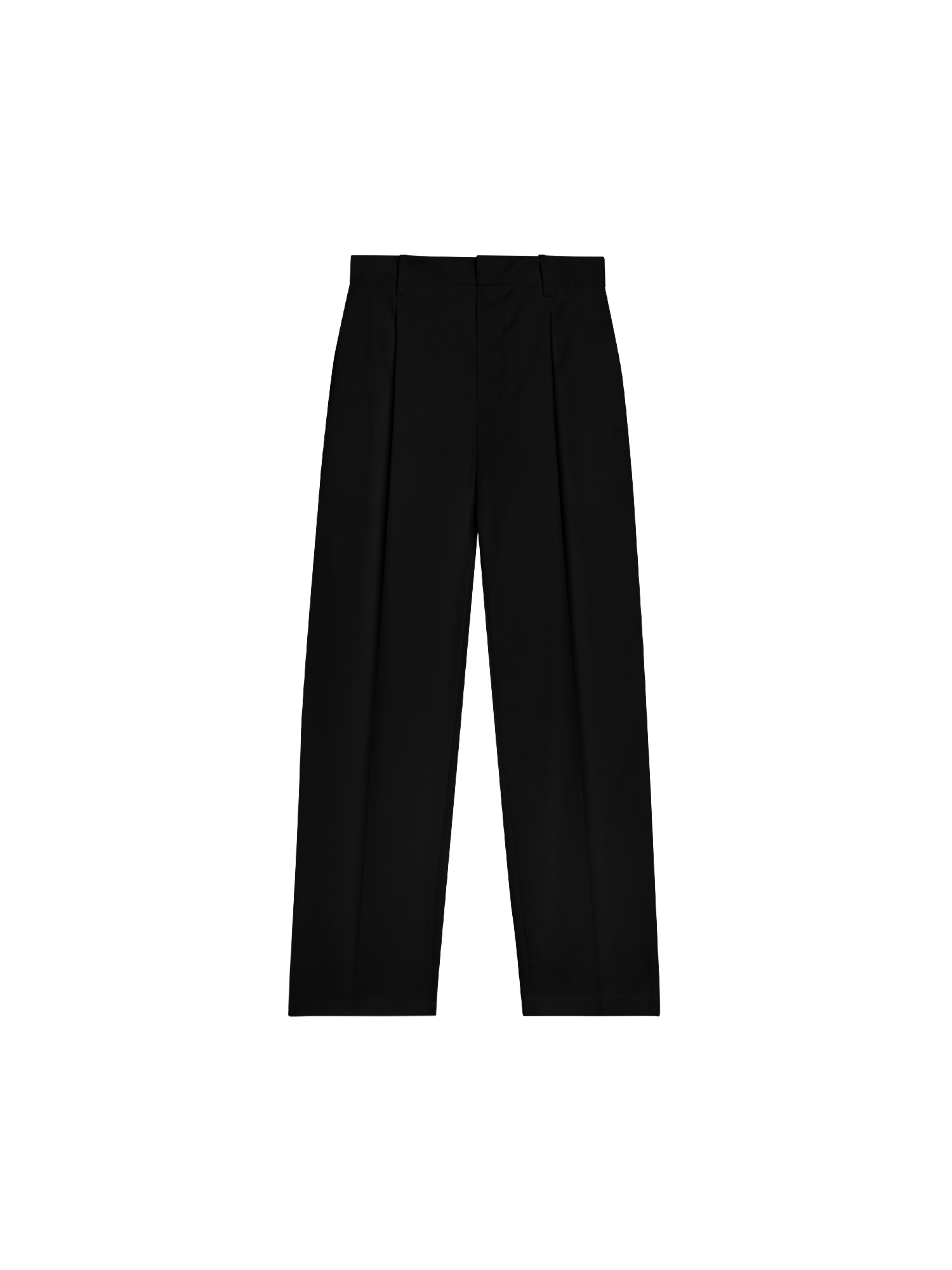 Men's Cotton Tailored Trousers—black