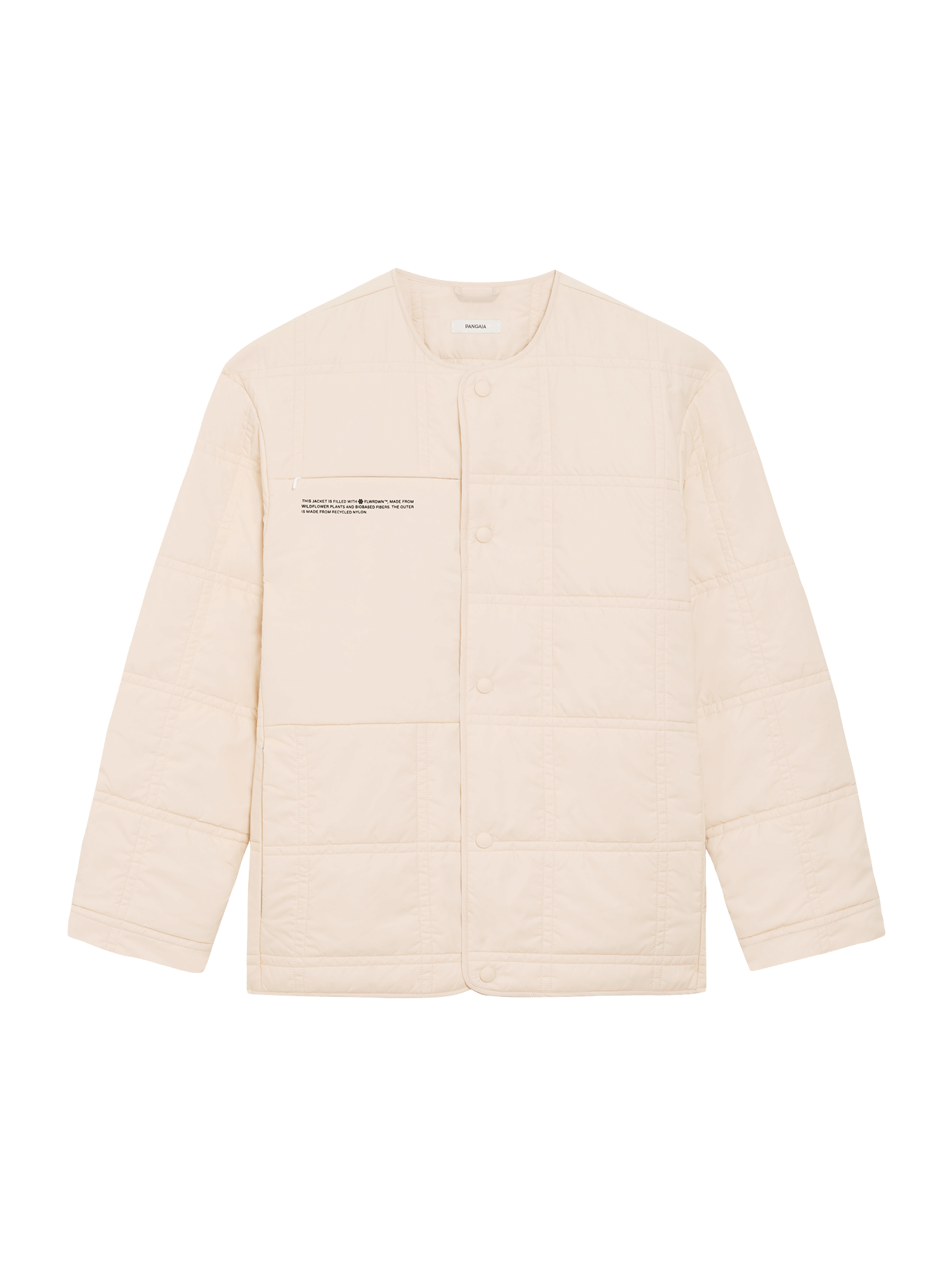 FLWRDWN™ Quilted Collarless Jacket—sand