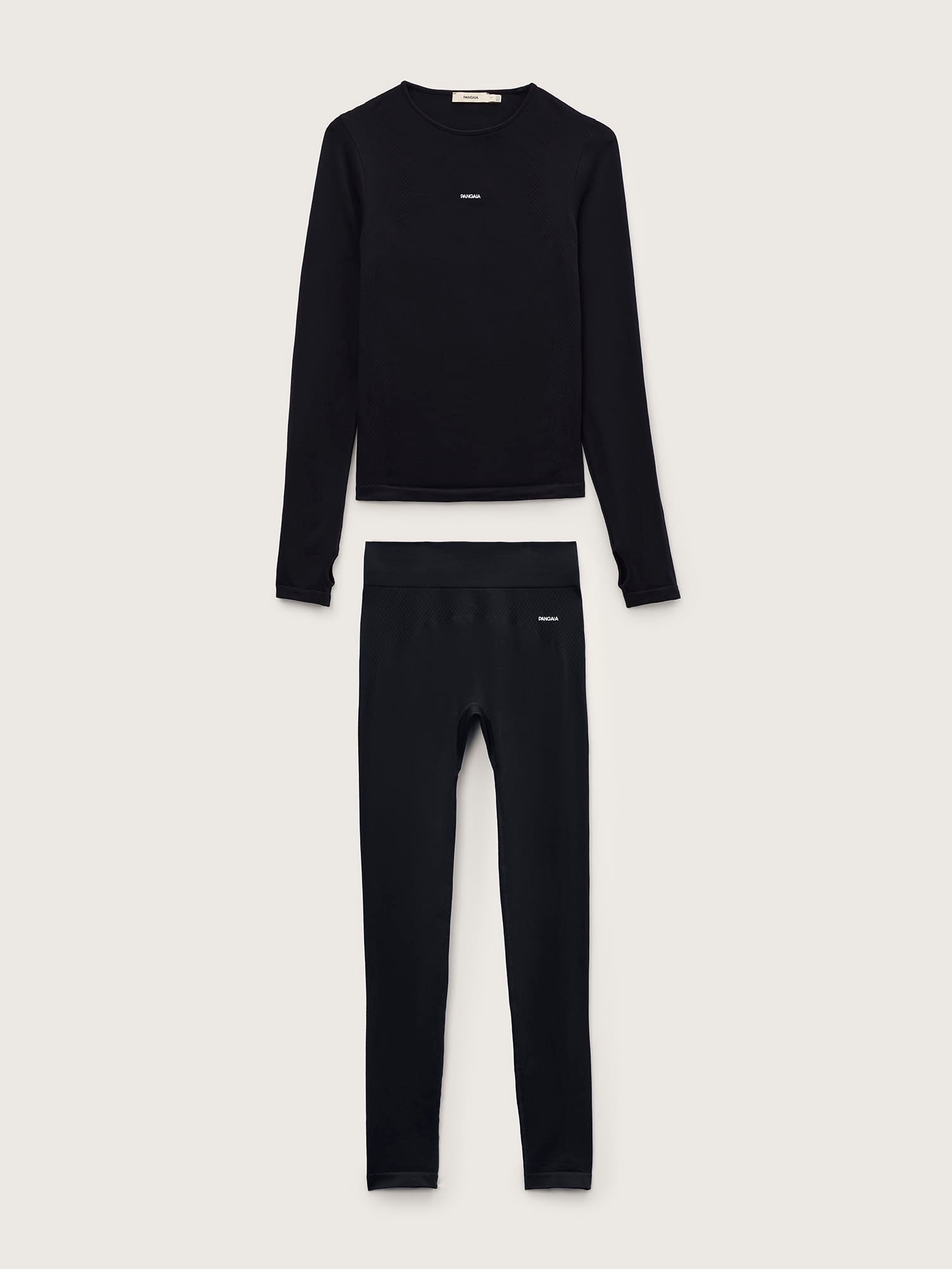 Womens Bio-Based Long Sleeve Top and Leggings Bundle—Black