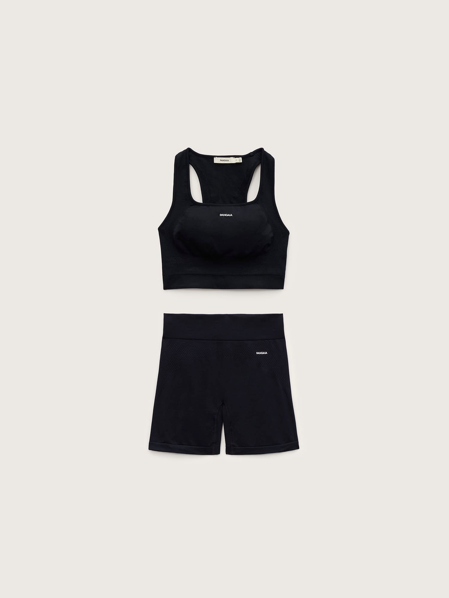 Womens Bio-Based Tank Top and Cycle Shorts Set—Black