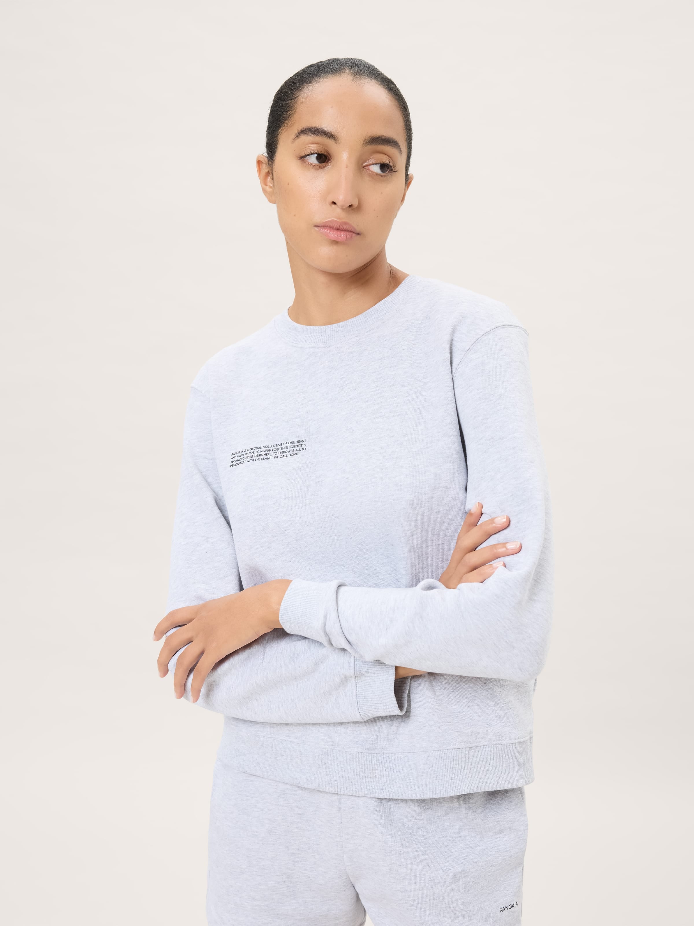 Womens Midweight Sweatshirt—Grey Marl