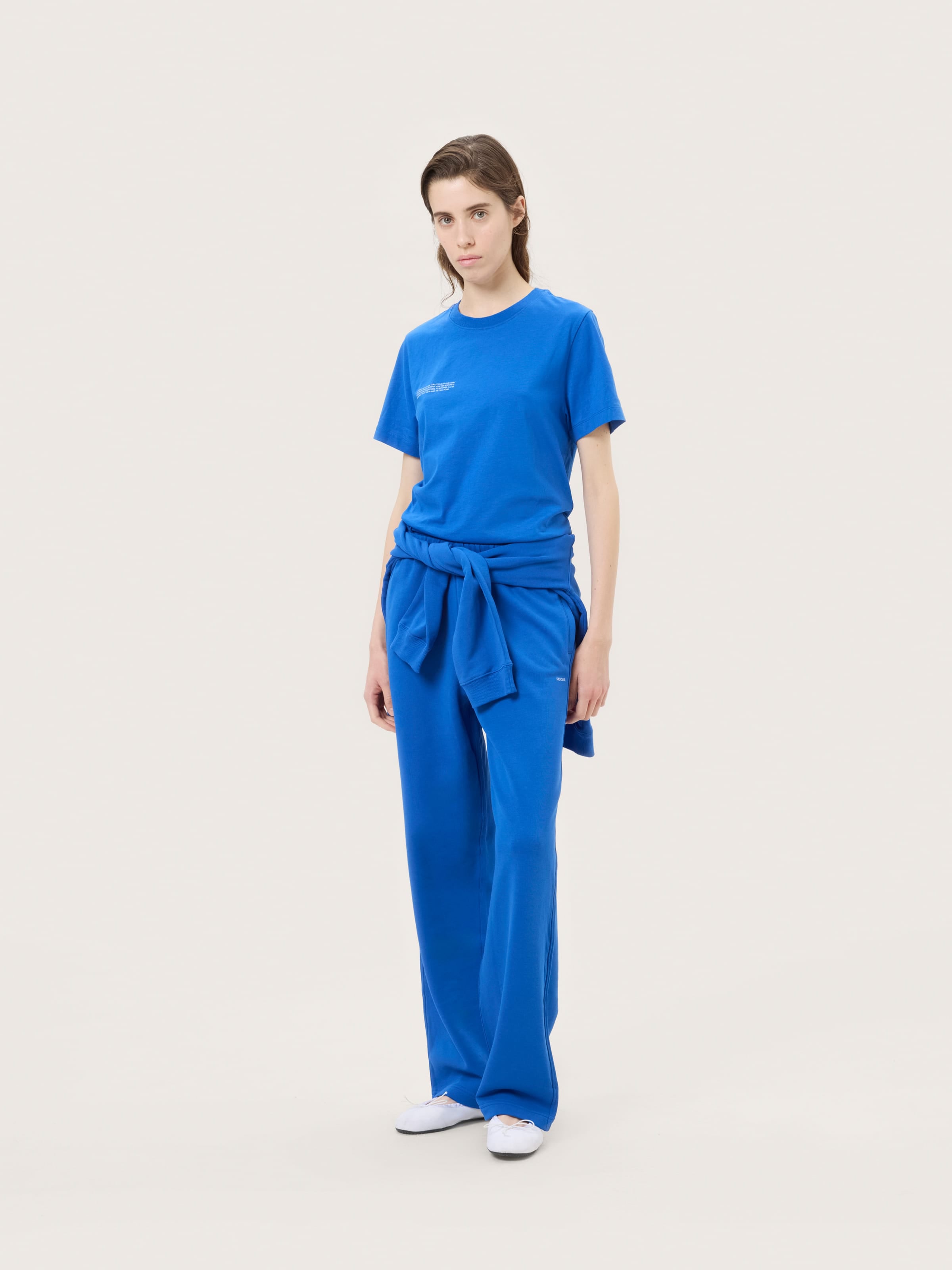 Womens Midweight Straight Leg Track Pants—Gaia Blue