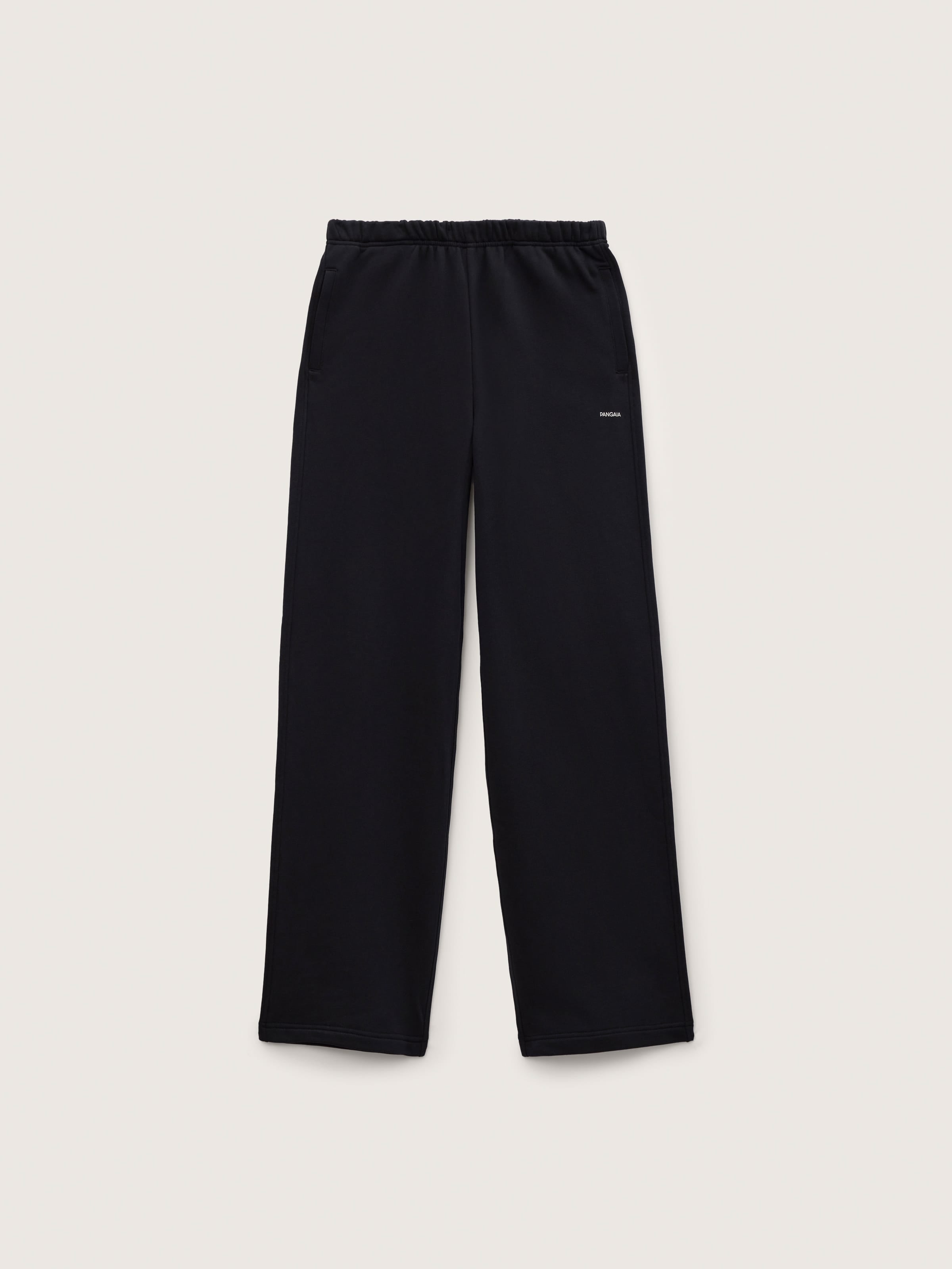 Womens Midweight Straight Leg Track Pants—Black
