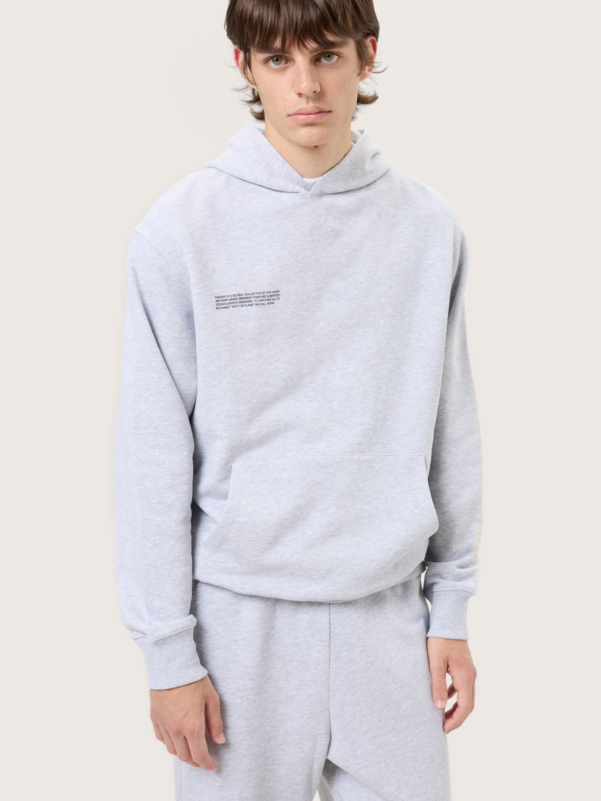 Mens Midweight Hoodie—Grey Marl