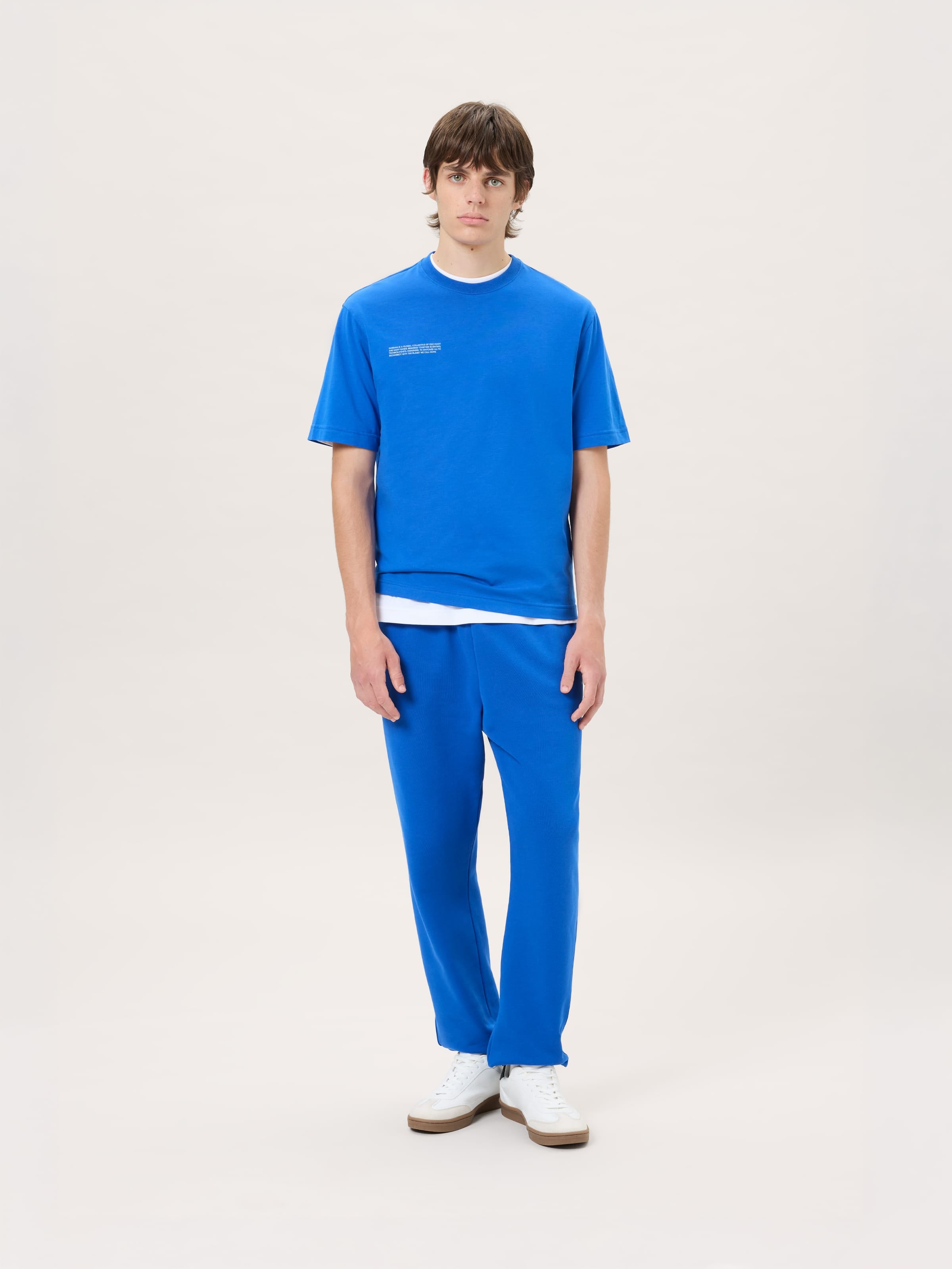 Mens Midweight Track Pants—Gaia Blue