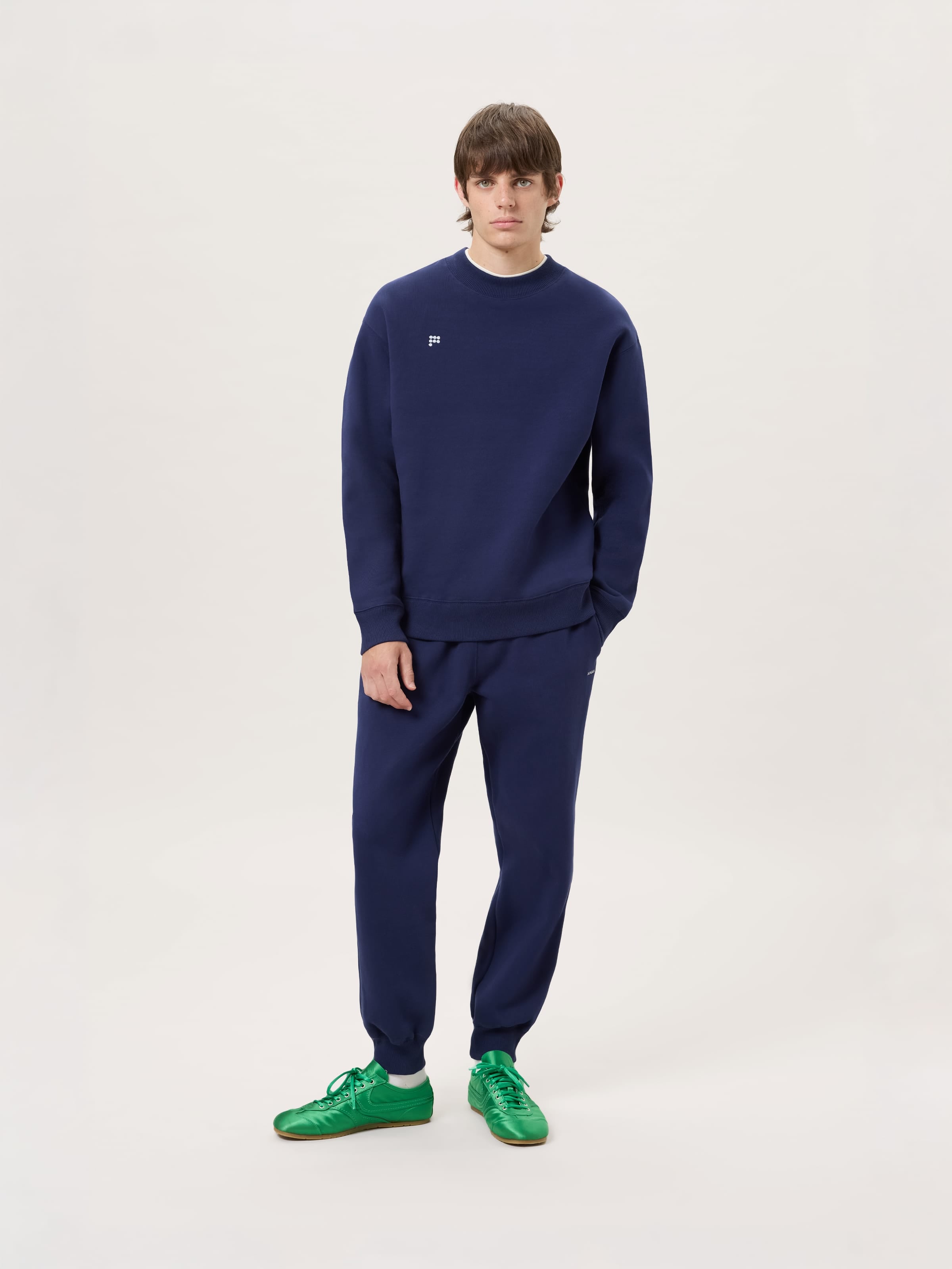 Mens Midweight Track Pants—Ocean Navy