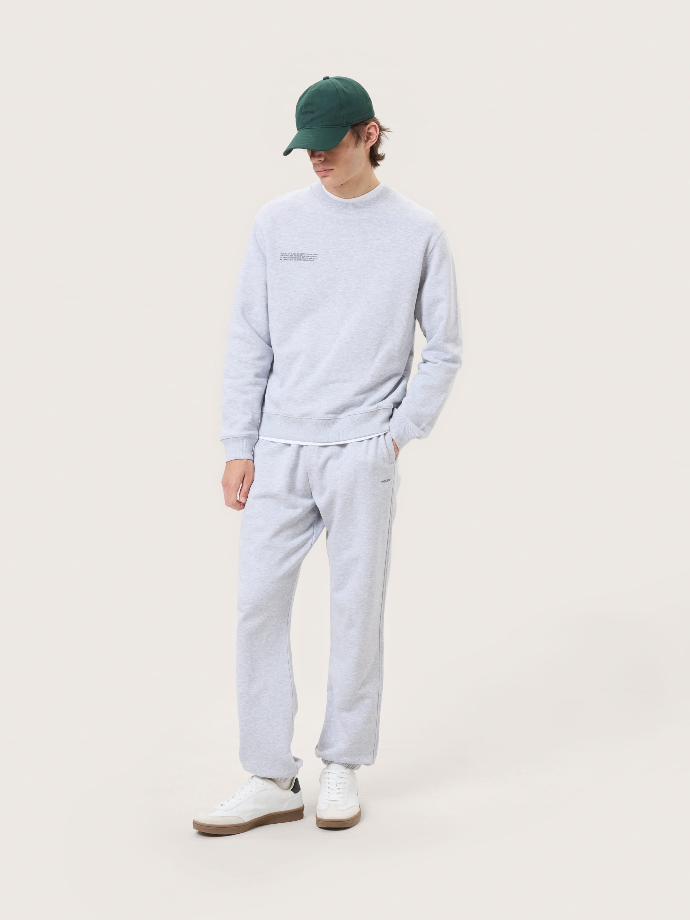 Mens Midweight Track Pants—Grey Marl
