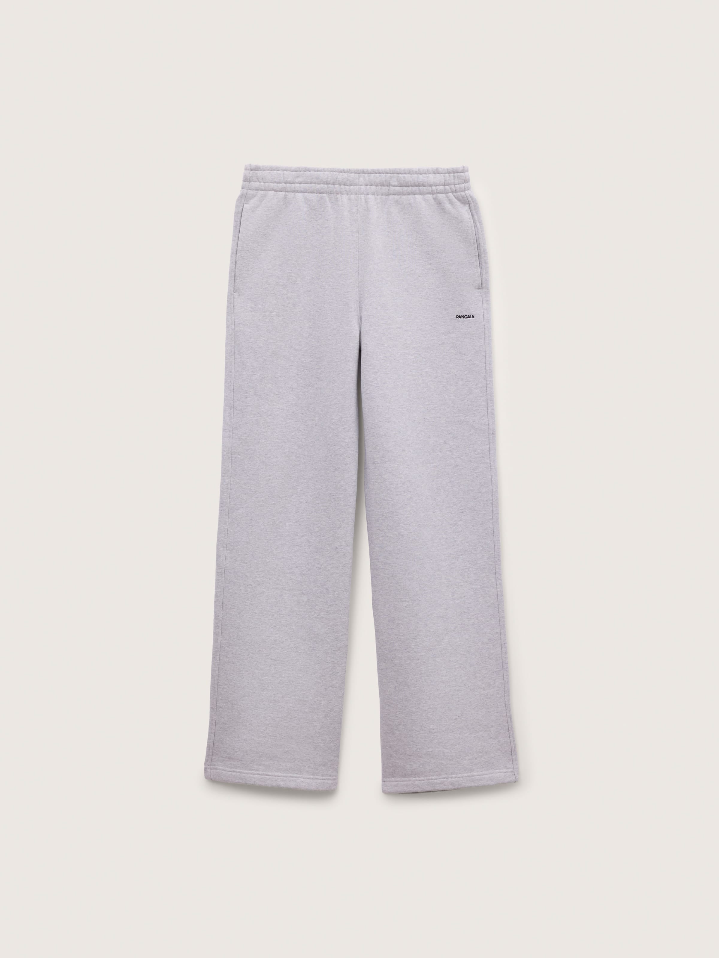 Womens Heavyweight Straight Leg Track Pants—Grey Marl