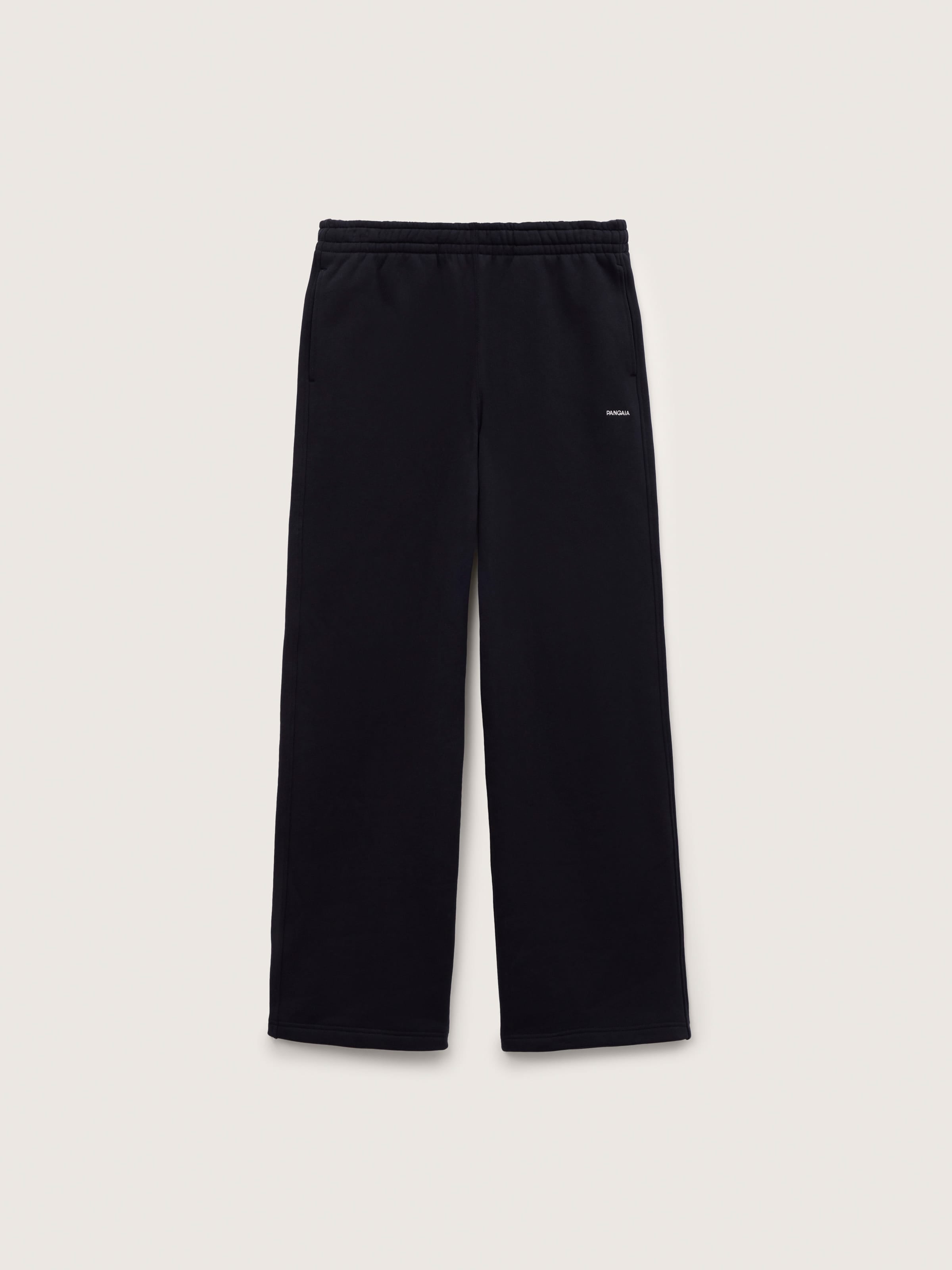 Womens Heavyweight Straight Leg Track Pants—Black
