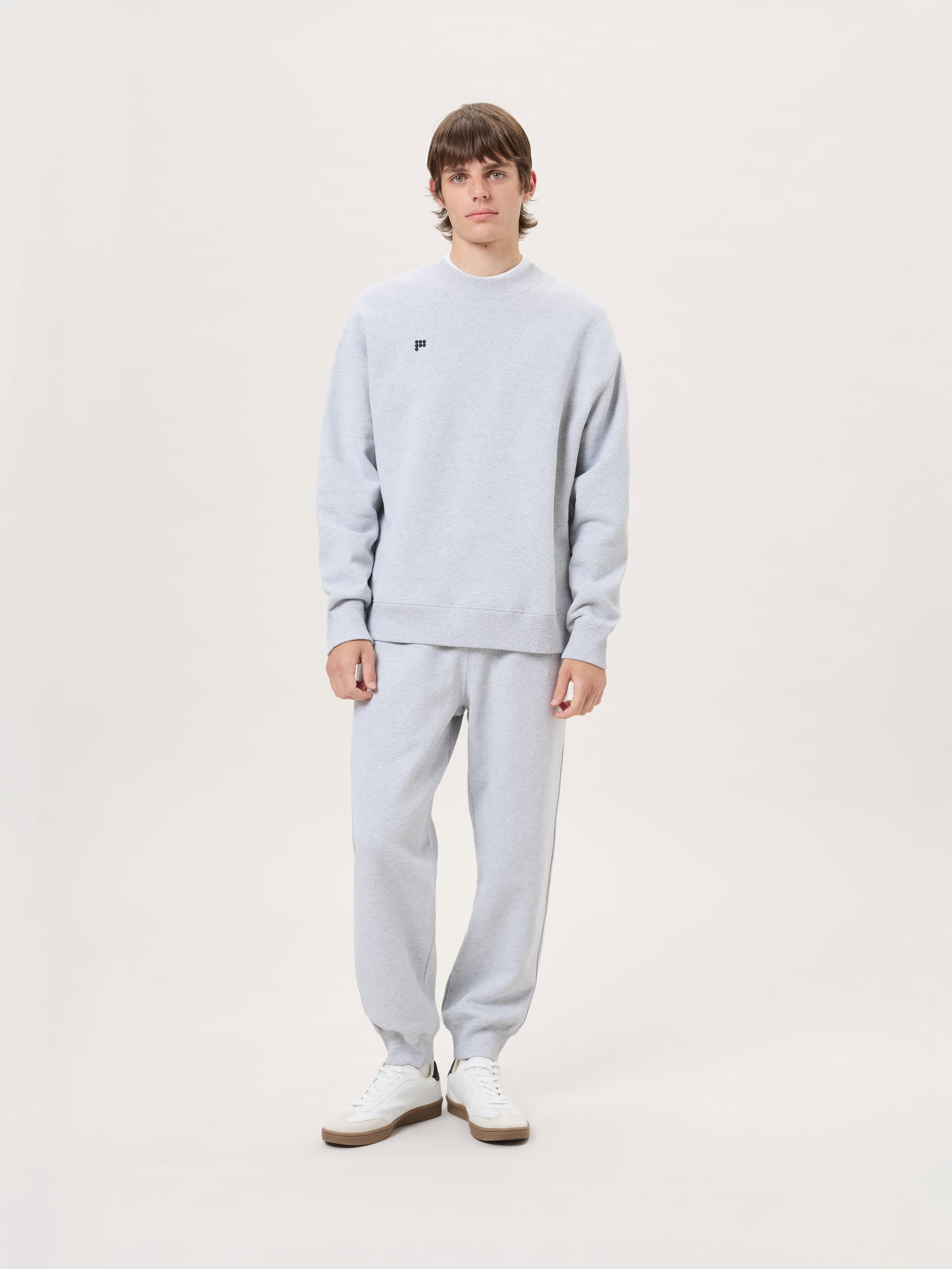 Mens Heavyweight Track Pants—Grey Marl