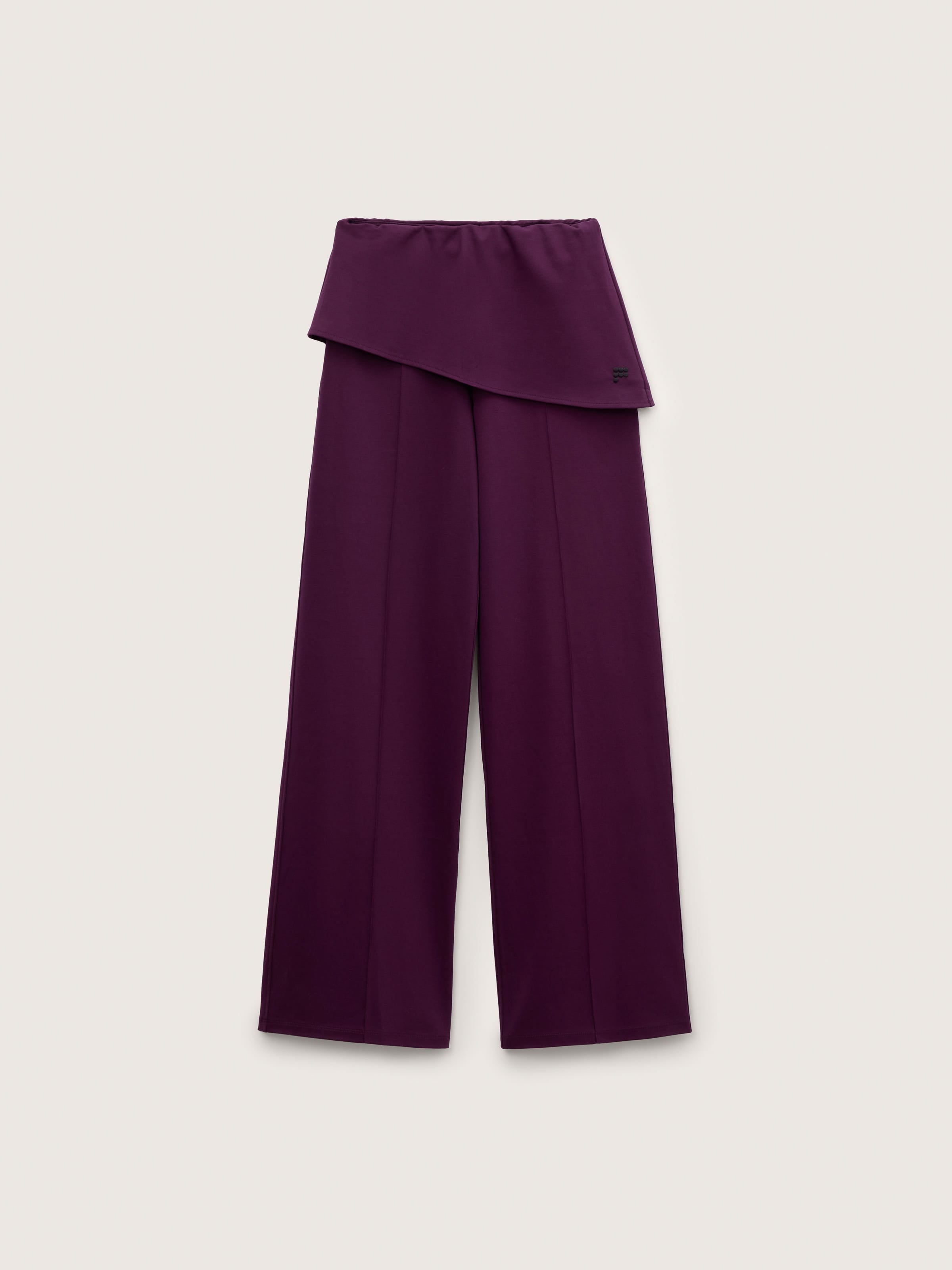 Womens Interlock Overskirt Trousers—Nocturne Plum