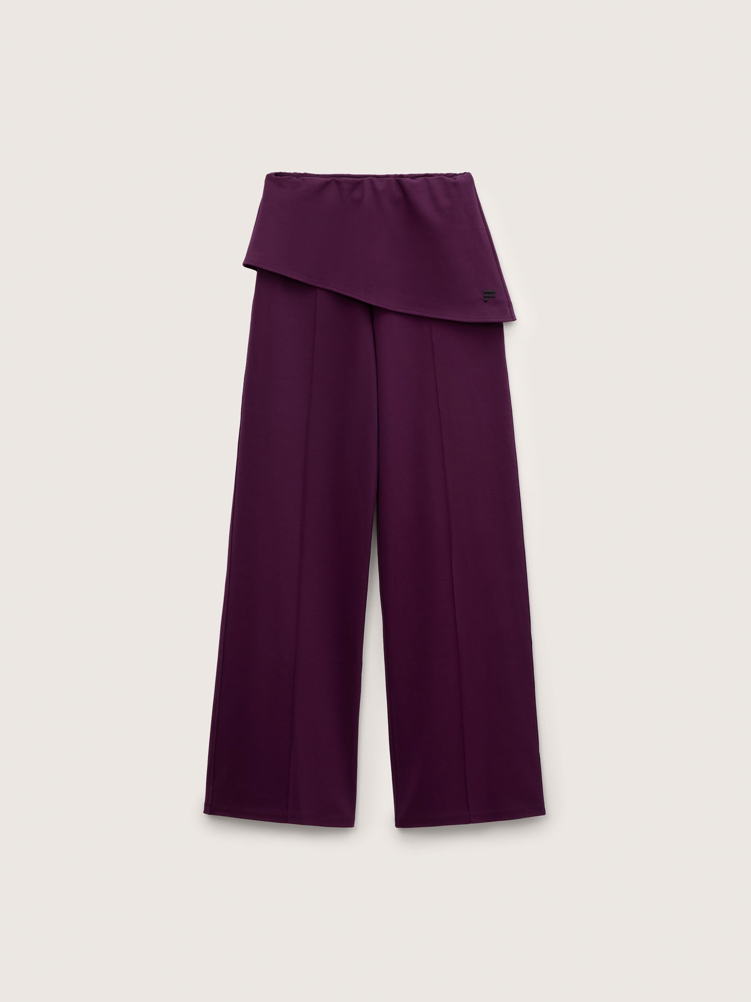 Womens Interlock Overskirt Trousers—Nocturne Plum