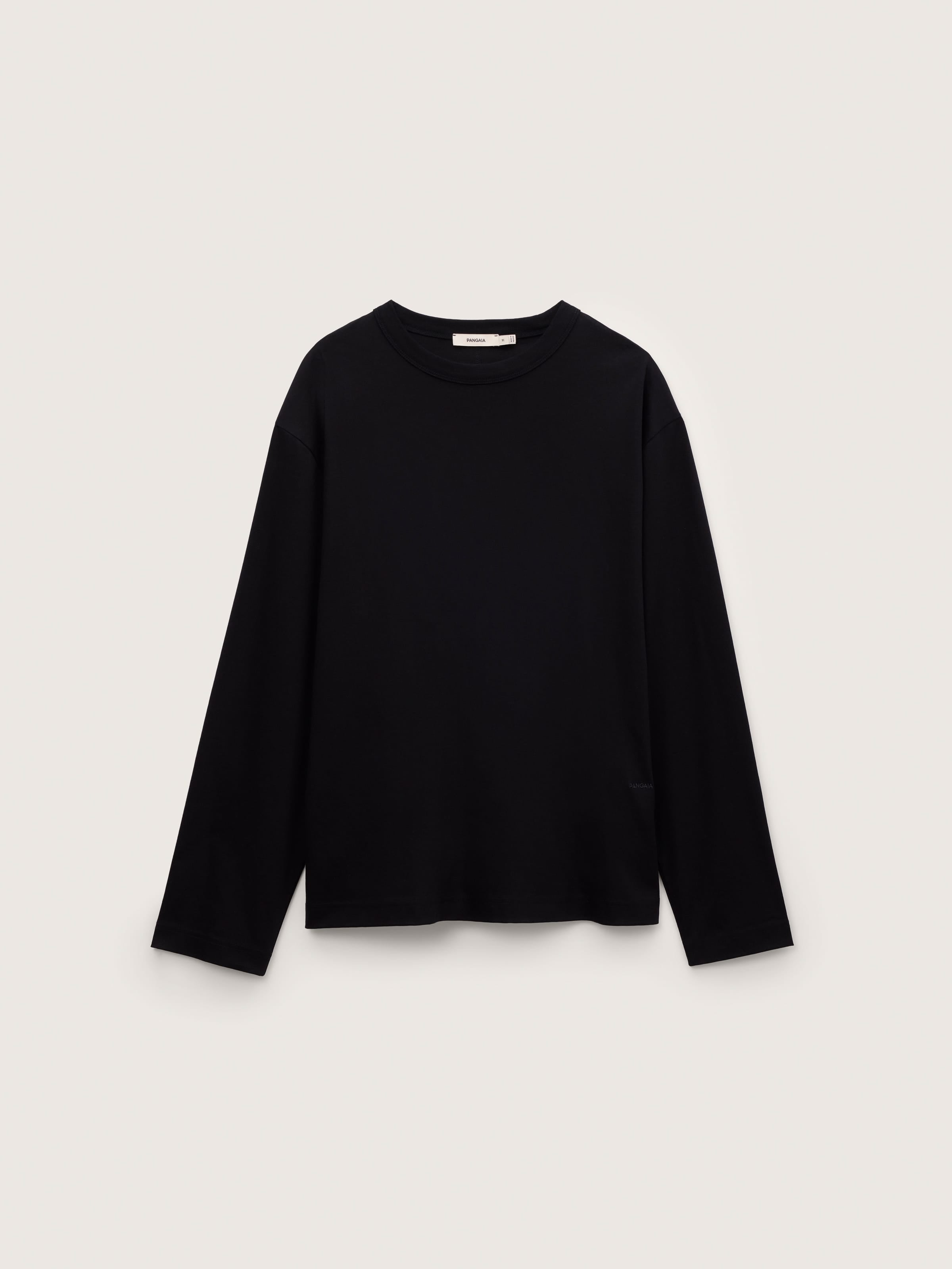 Mens Long Sleeve Interlock T-Shirt—Black
