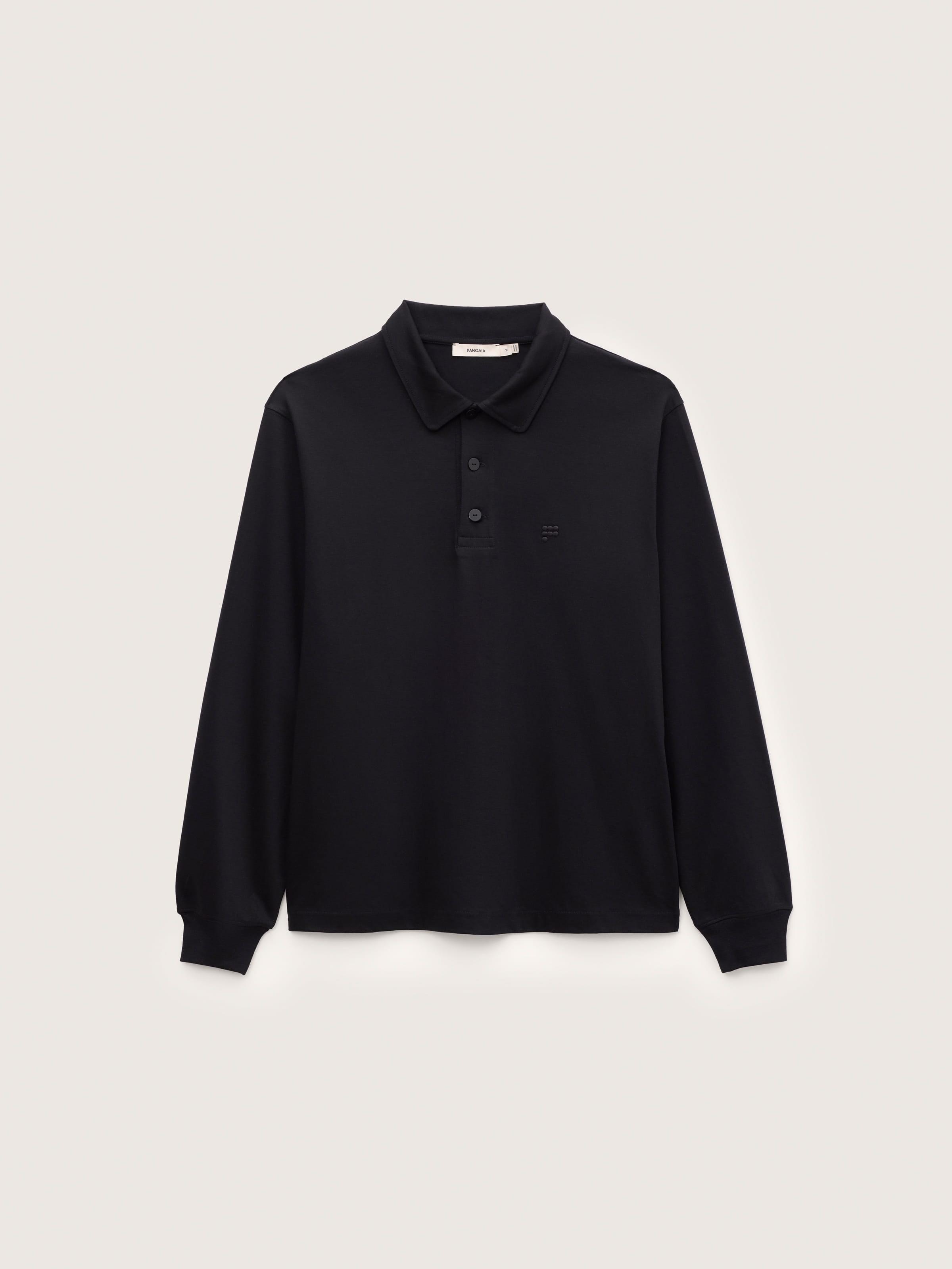 Mens Interlock Polo Sweatshirt—Black