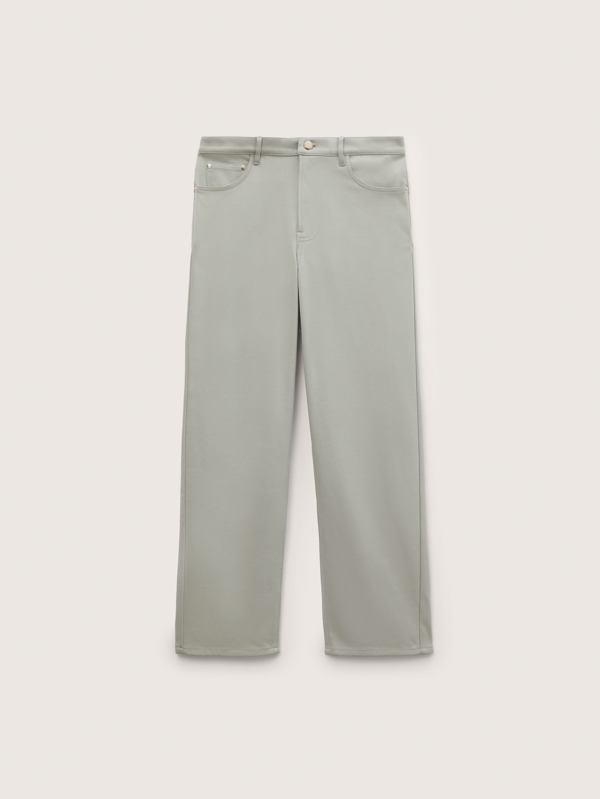 Mens Heavyweight Interlock Trousers—Silent Stone