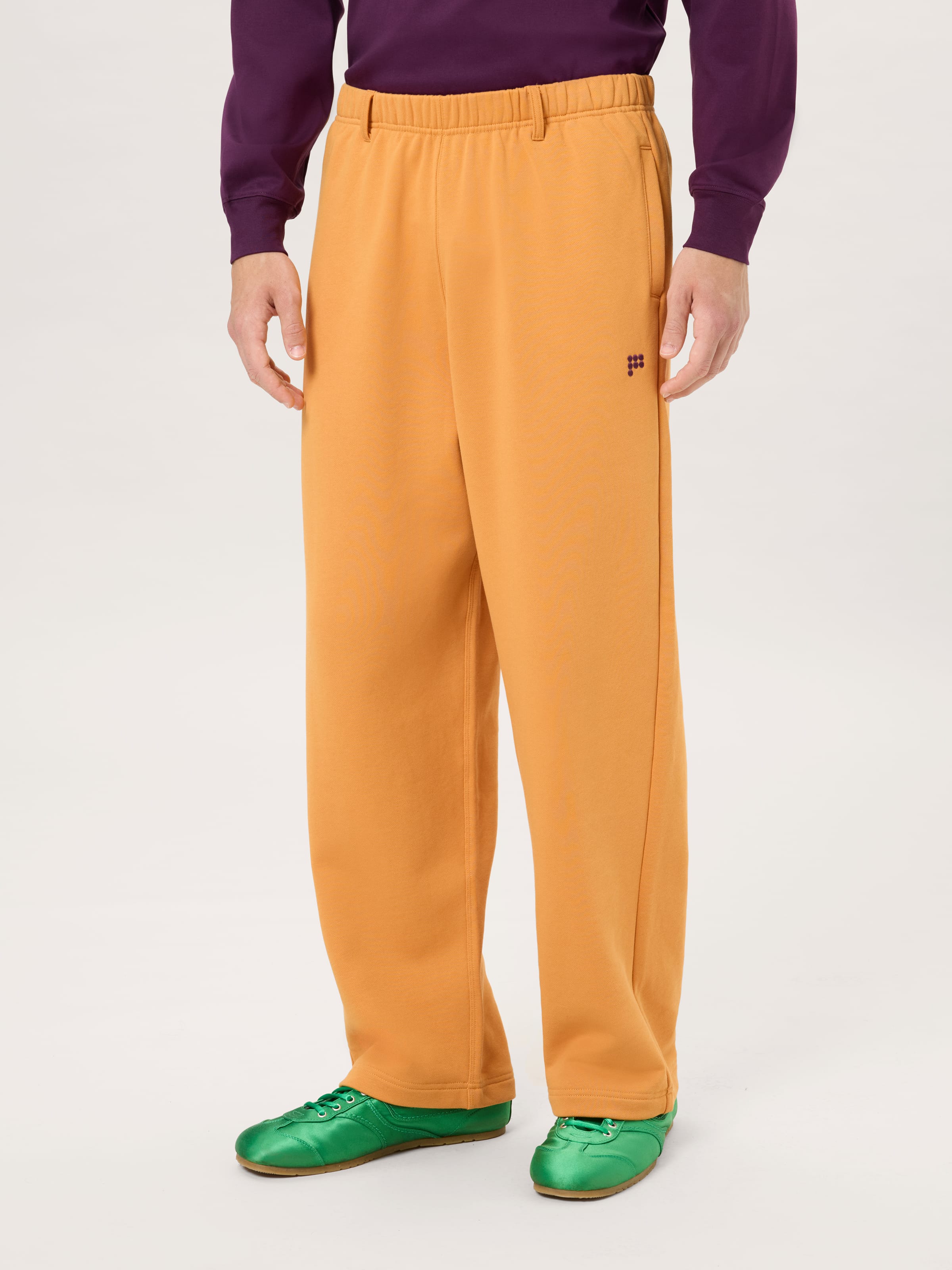 Mens Midweight Straight Leg Logo Track Pants—Burnt Horizon