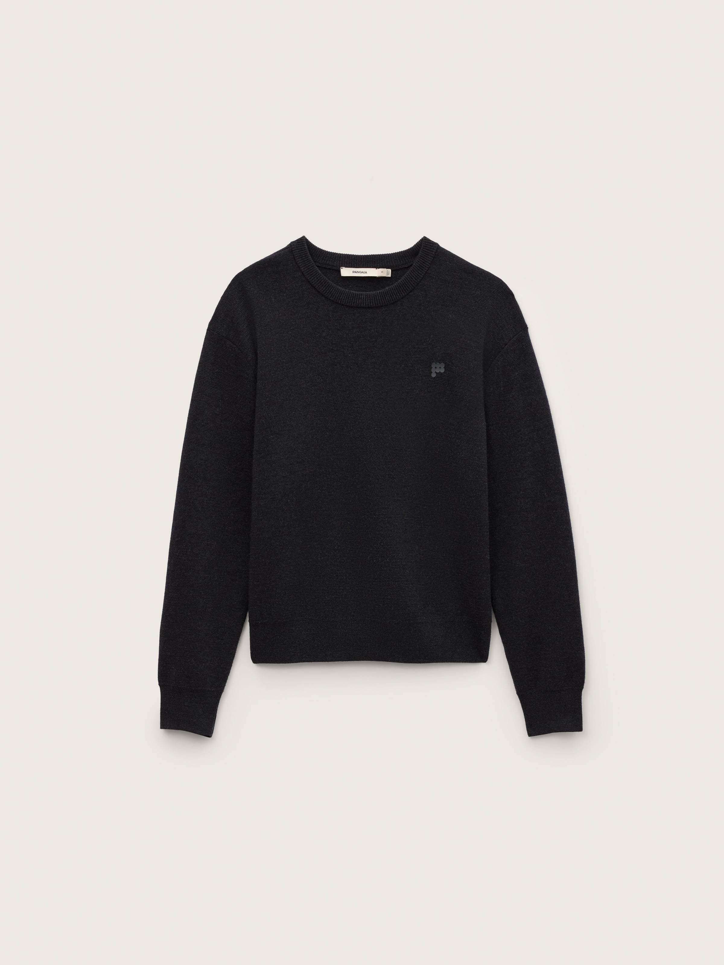 Womens Merino Wool Sweater—Smoked Black