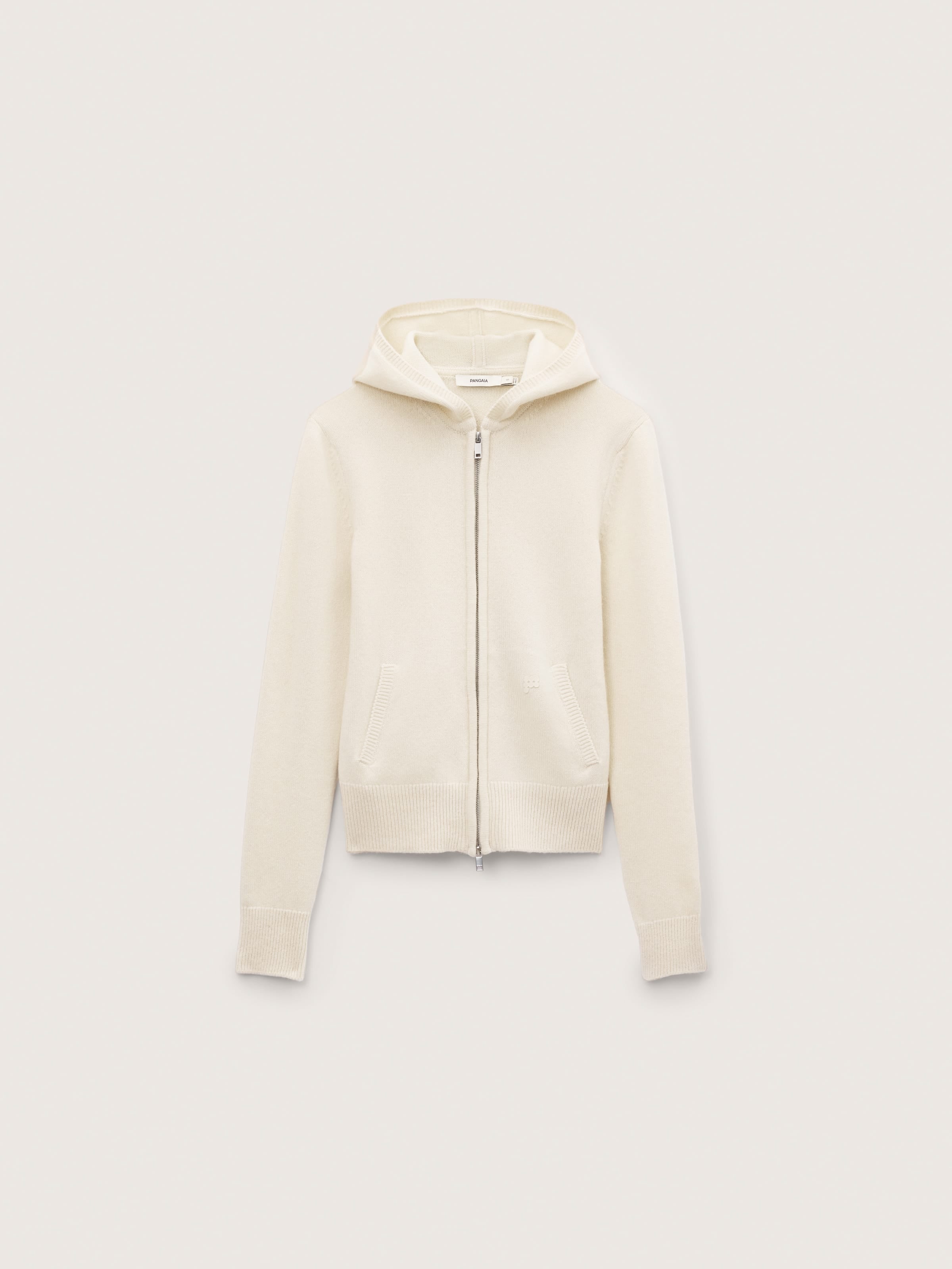 Womens Cashmere and Merino Wool Blend Zip Up Hoodie—Soft Void