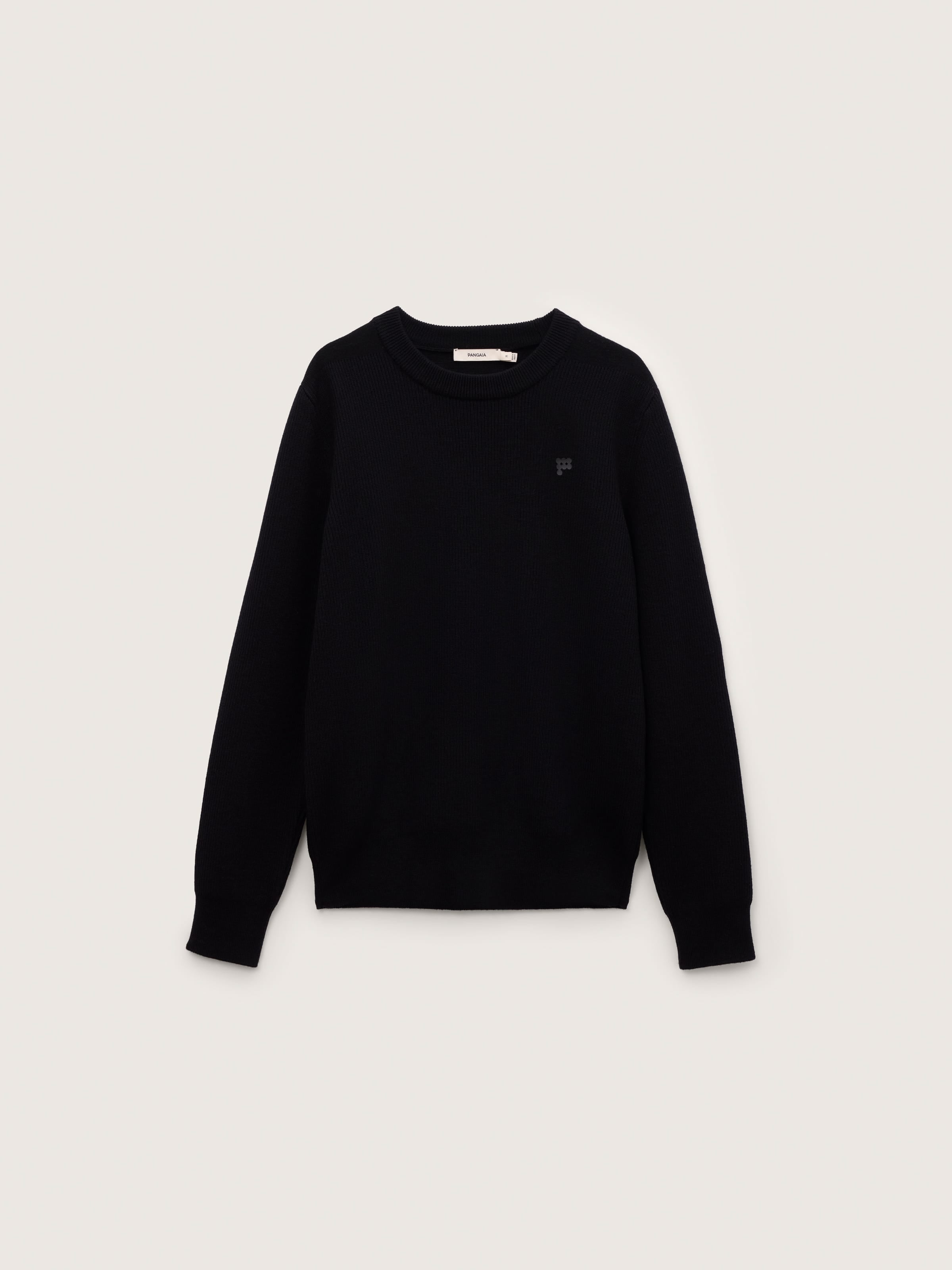 Mens Merino Wool Sweater—Black