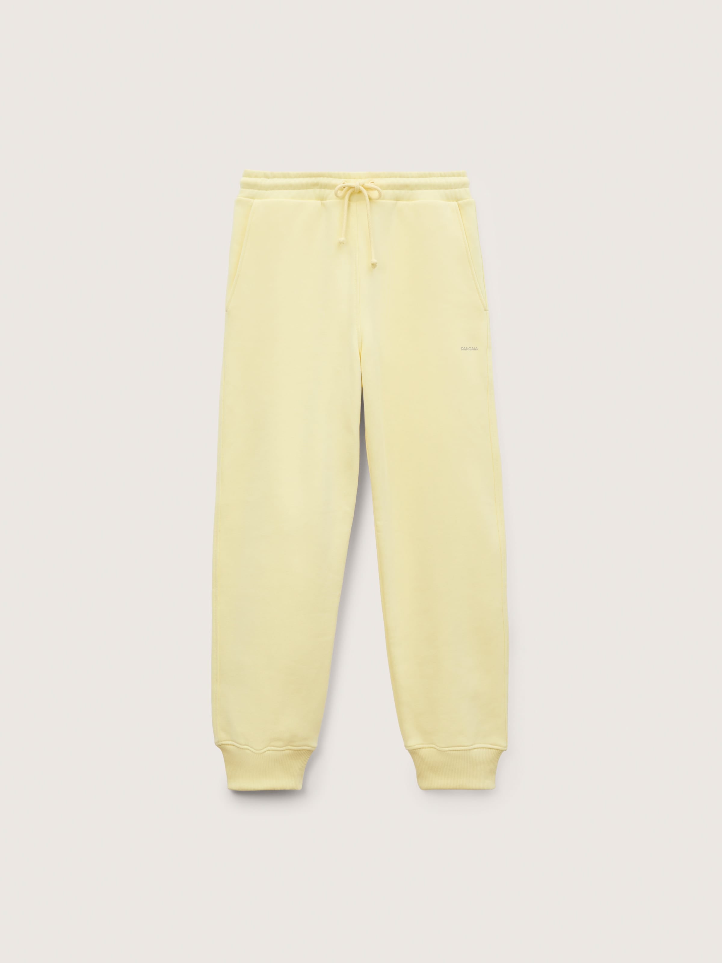 Womens Heavyweight Drawstring Track Pants—Light Yellow