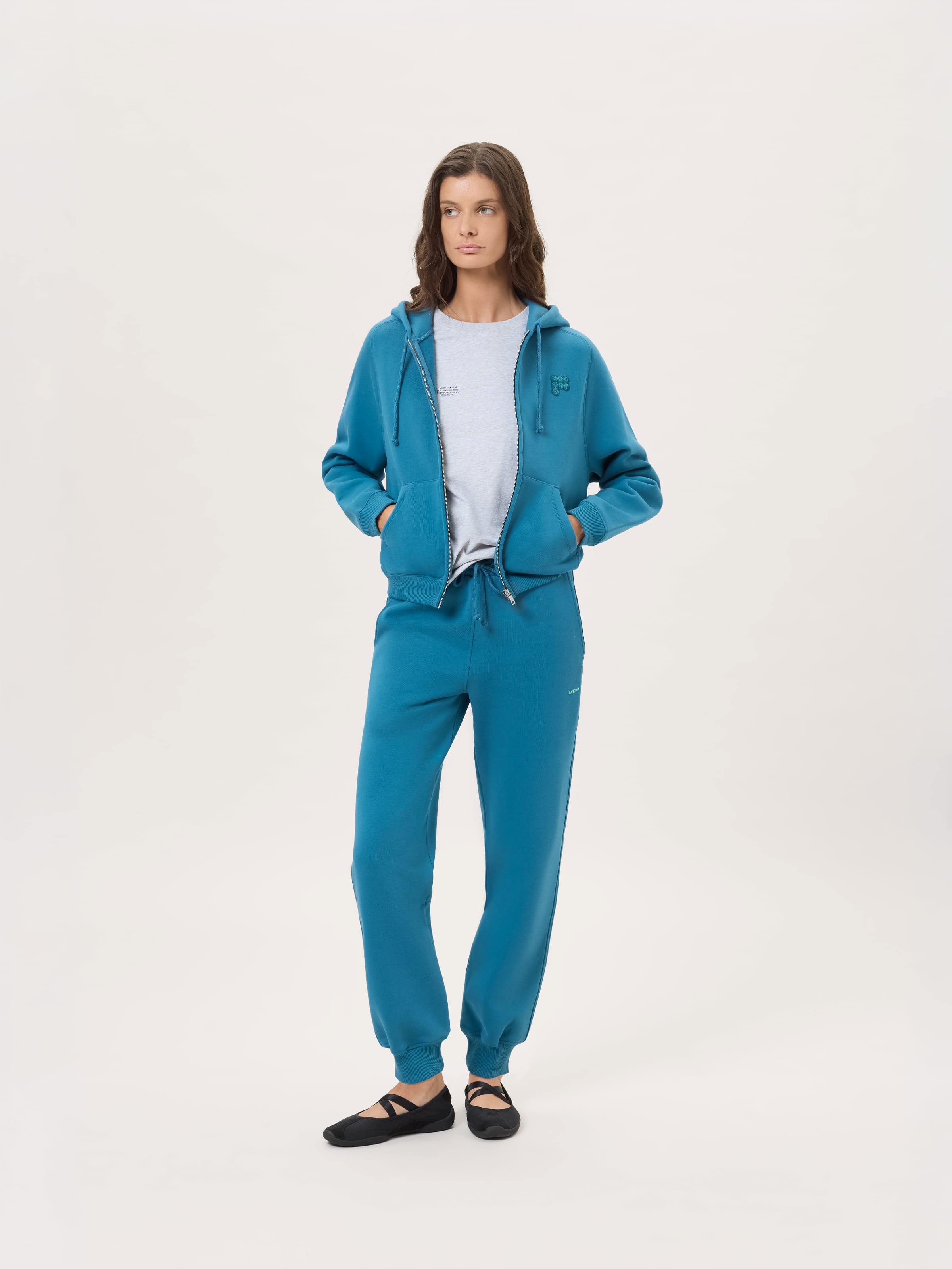 Womens Heavyweight Drawstring Track Pants—Crimson Echo