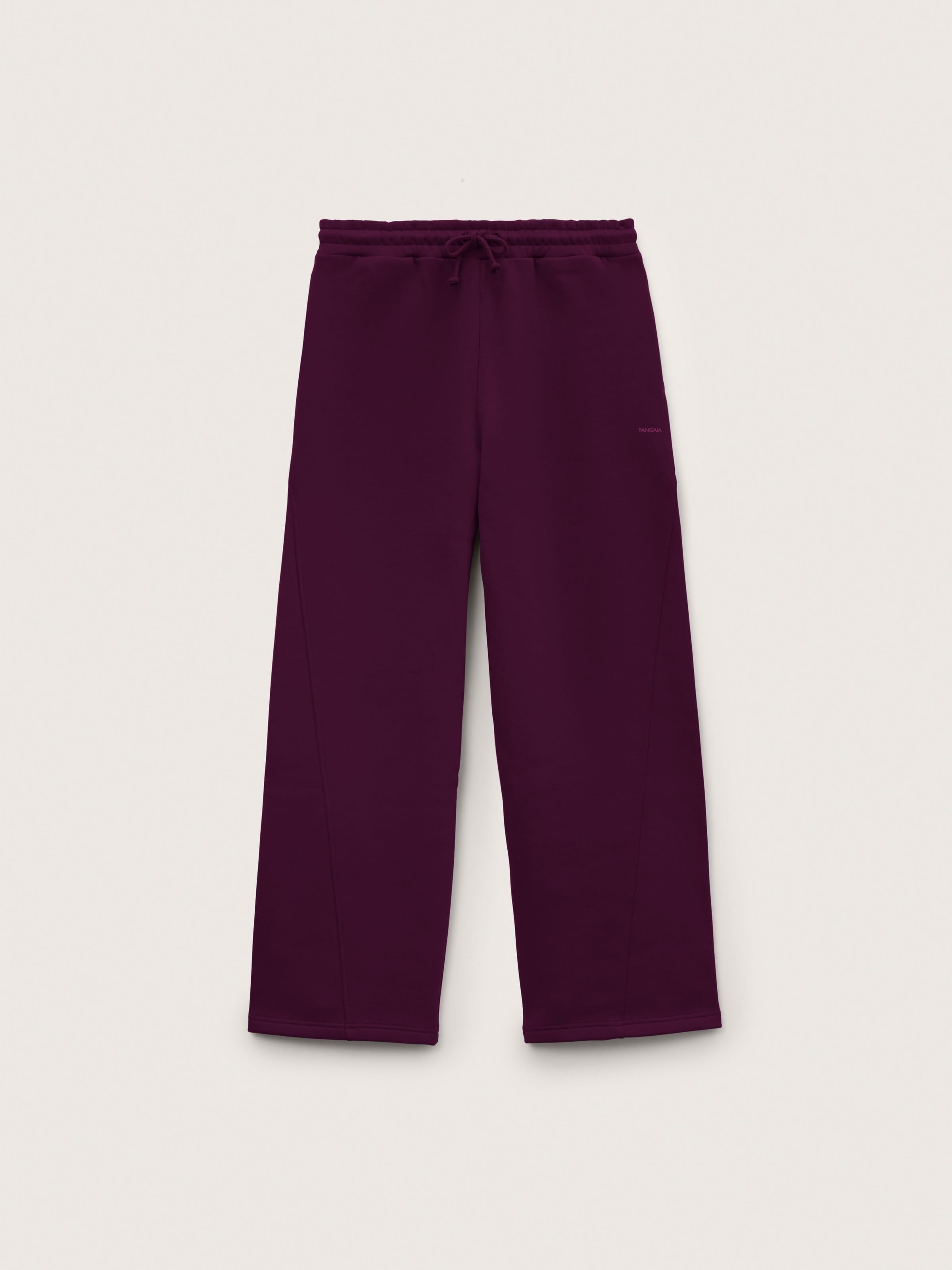 Mens Heavyweight Drawstring Straight Leg Track Pants—Nocturne Plum