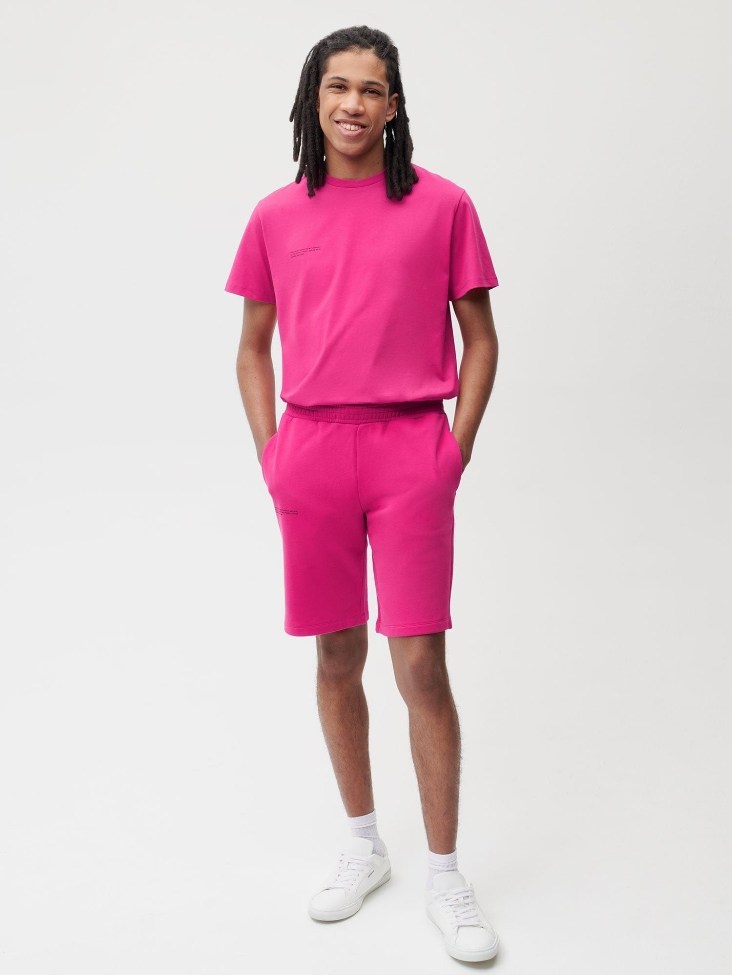 Organic Cotton Long Shorts Foxglove Pink Male