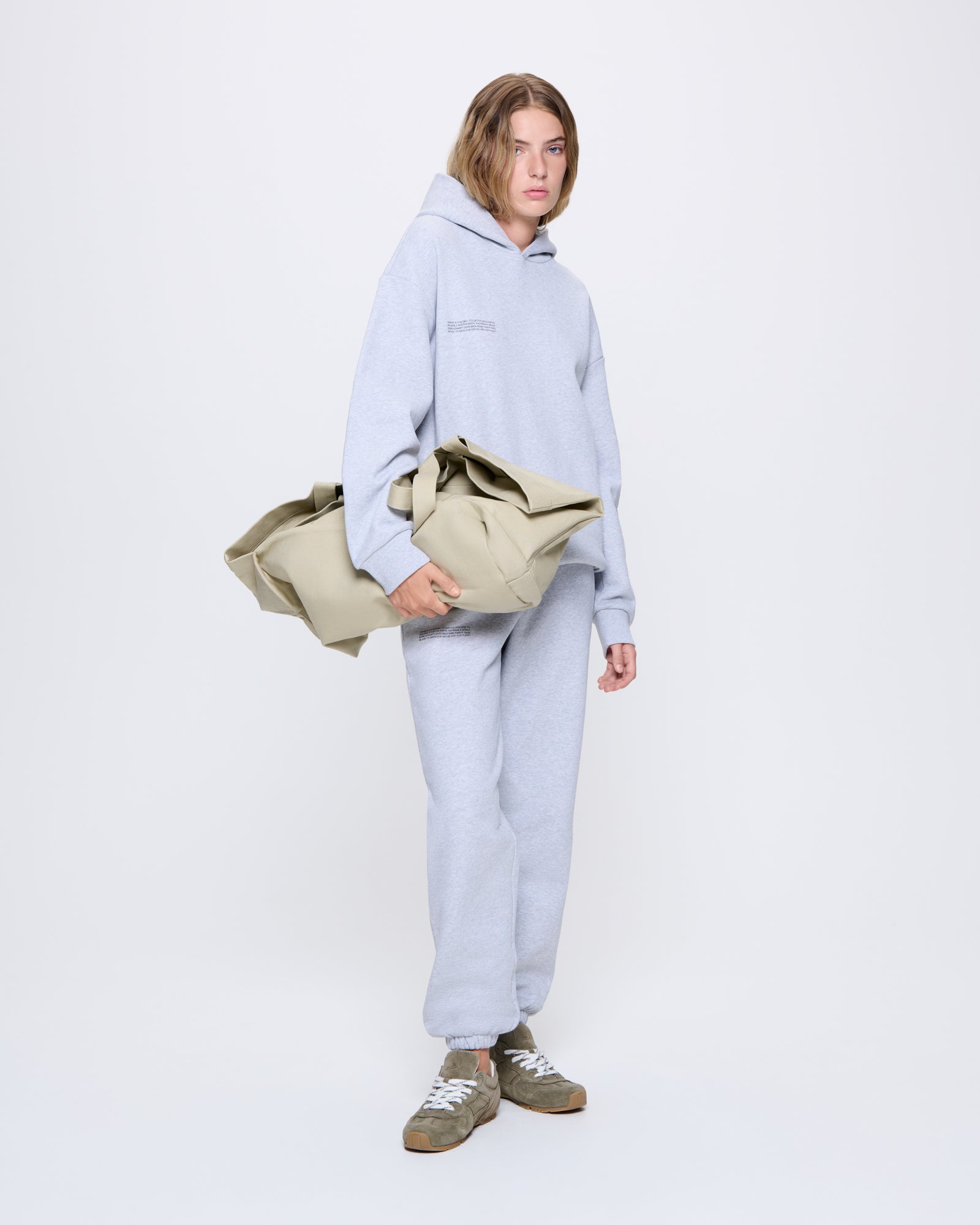 Womens Grey 365 Heavyweight Hoodie | Designer Hoodies | PANGAIA