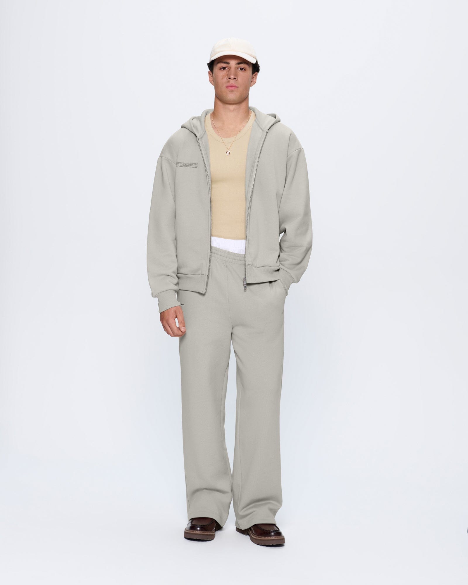 Mens 365 Heavyweight Straight Leg Track Pants—Stone