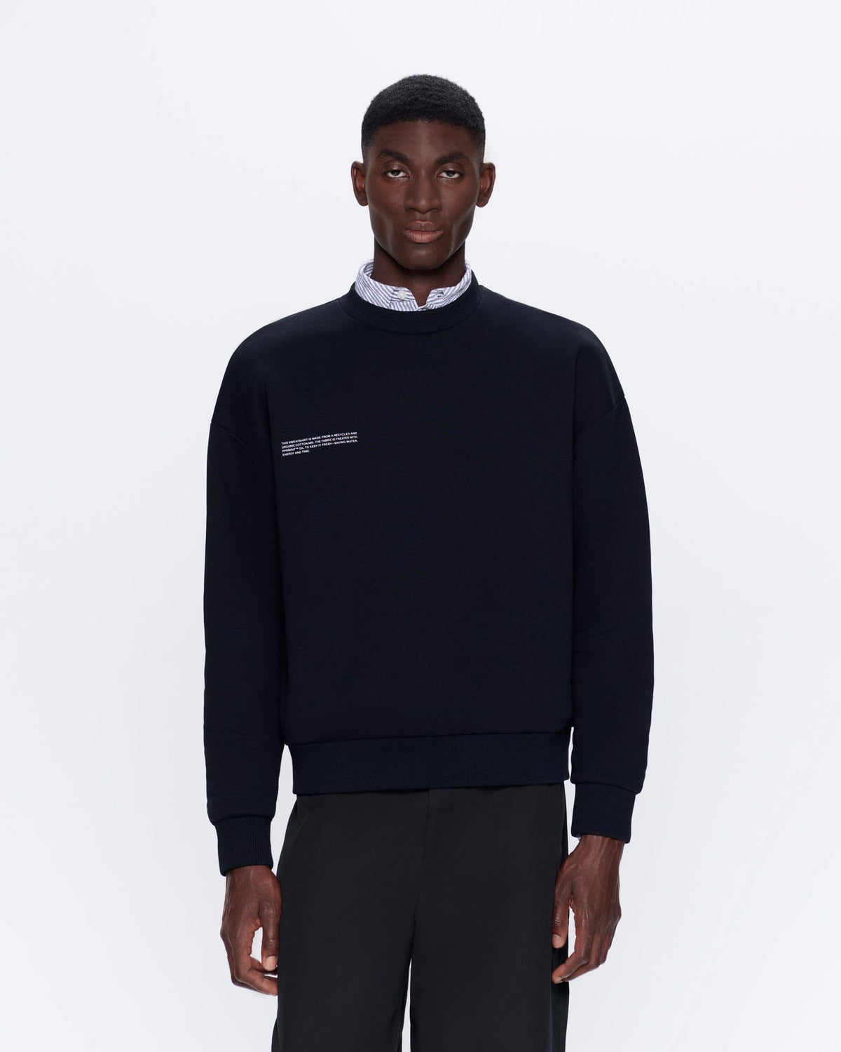 Mens Black 365 Heavyweight Sweatshirt | PANGAIA
