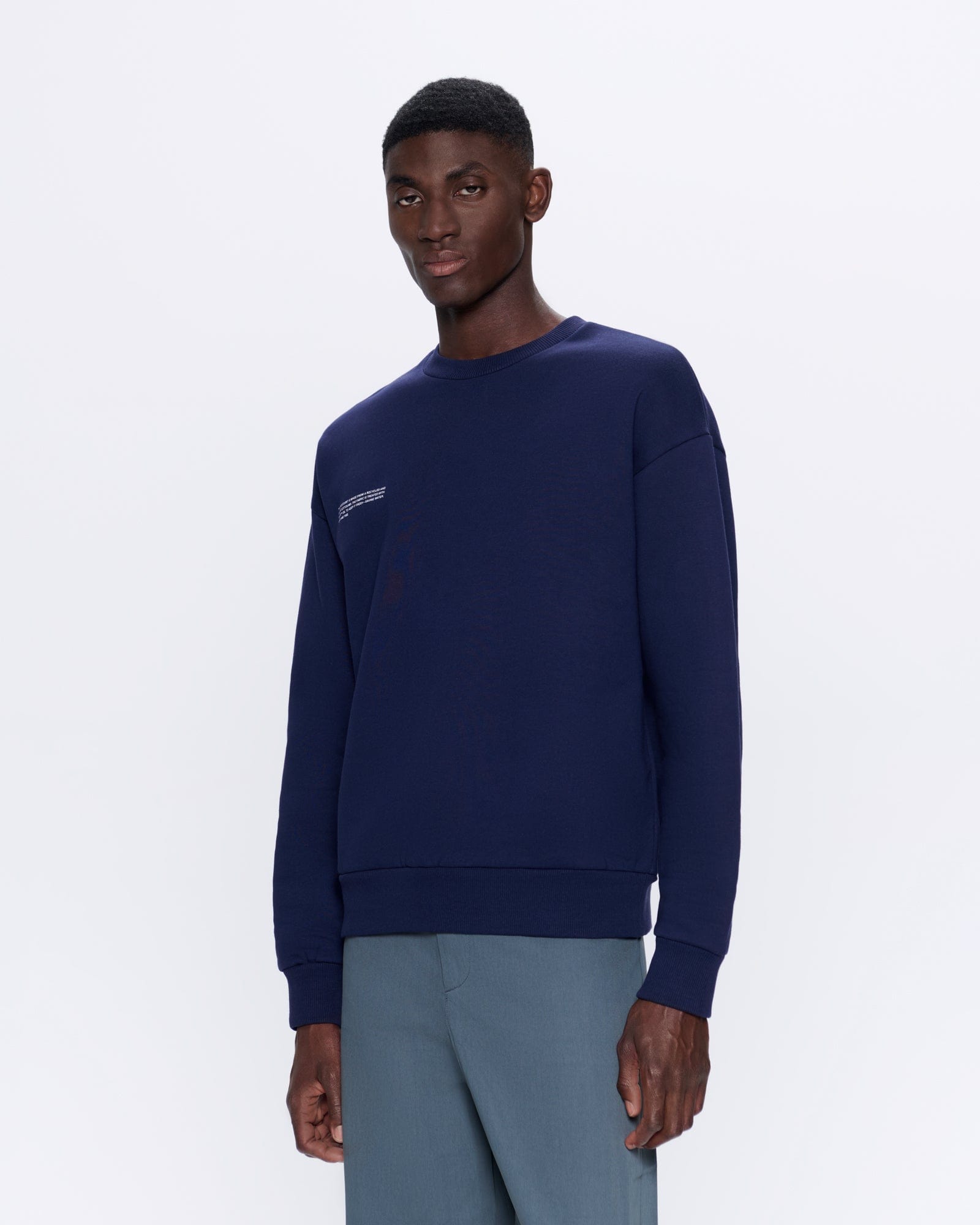 Mens Navy 365 Heavyweight Sweatshirt | PANGAIA