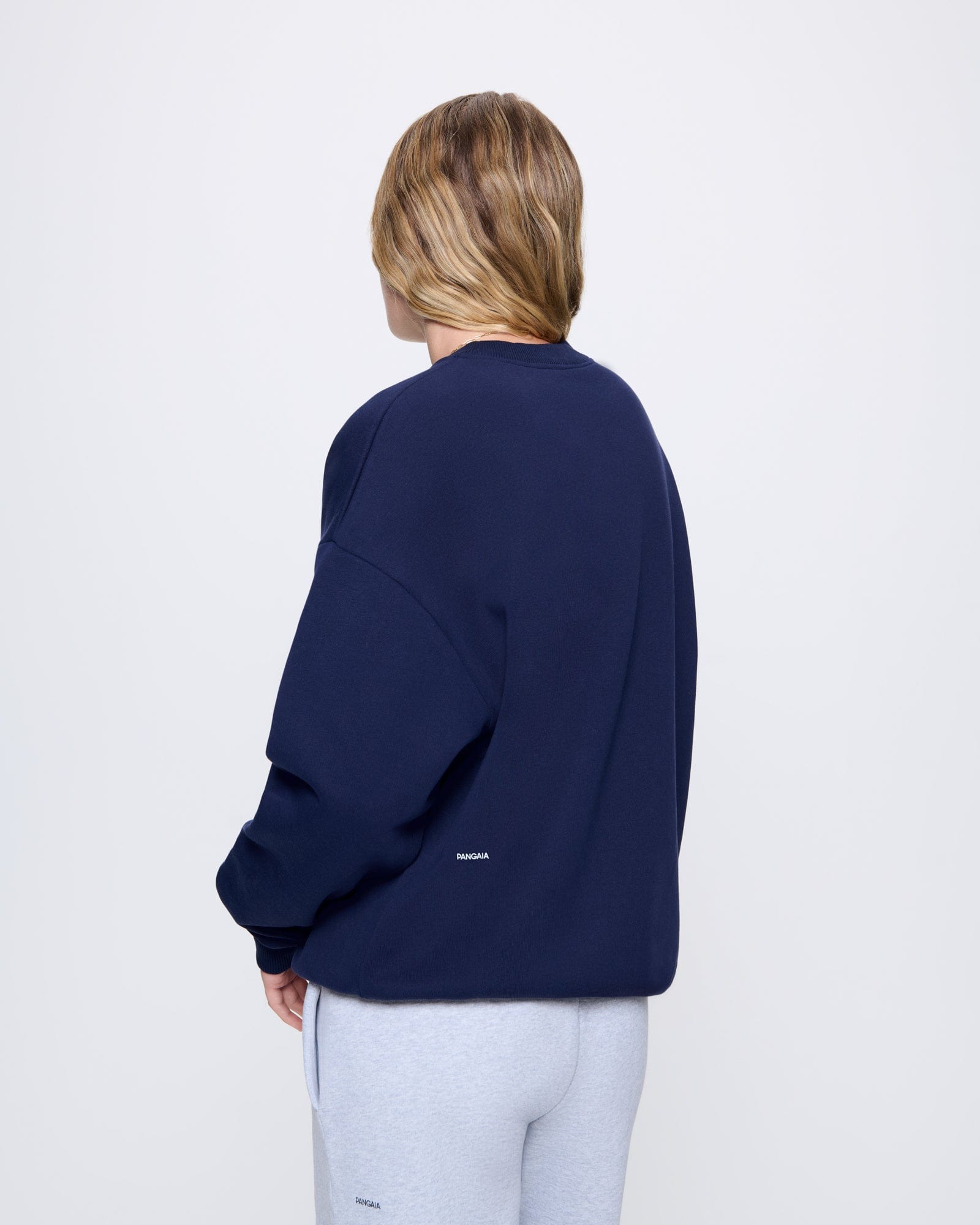 Womens Navy 365 Midweight Sweatshirt | Luxury Sweatshirts | PANGAIA