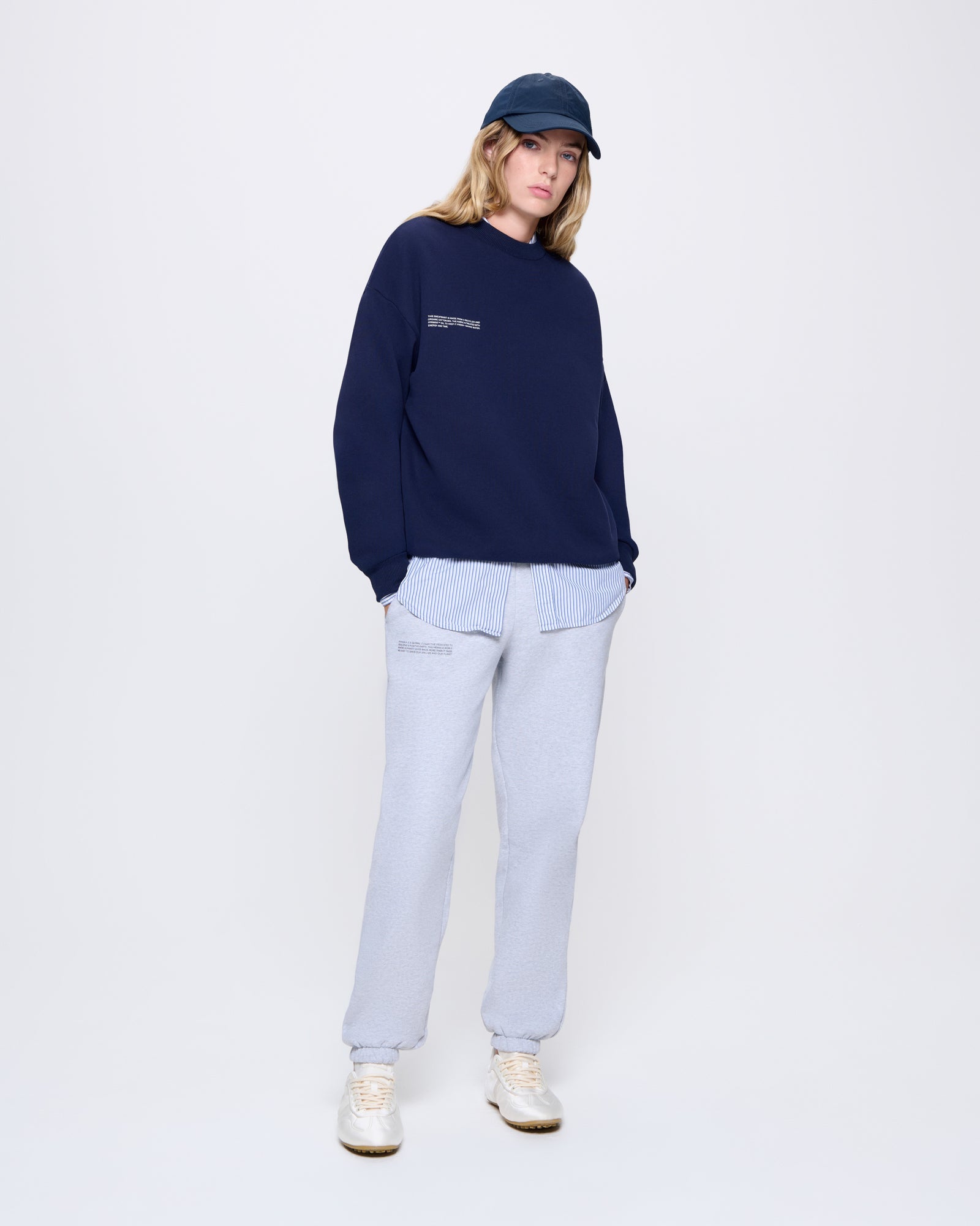 Womens Navy 365 Heavyweight Sweatshirt | PANGAIA