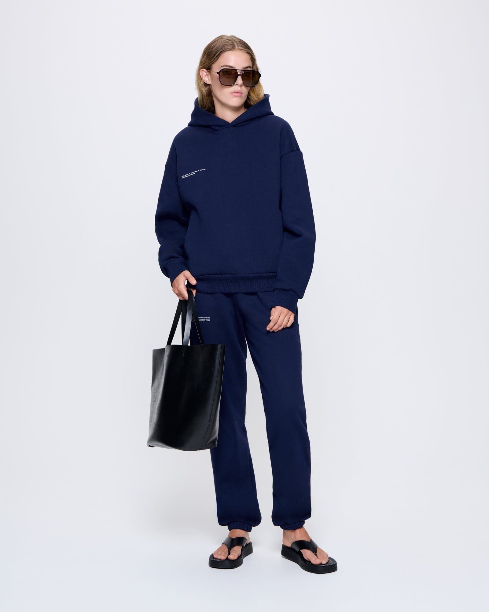 Womens Navy 365 Heavyweight Track Pants | PANGAIA