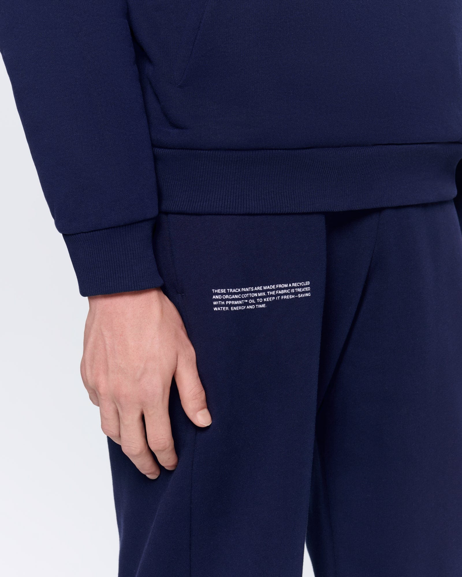 Mens Navy 365 Heavyweight Track Pants | PANGAIA