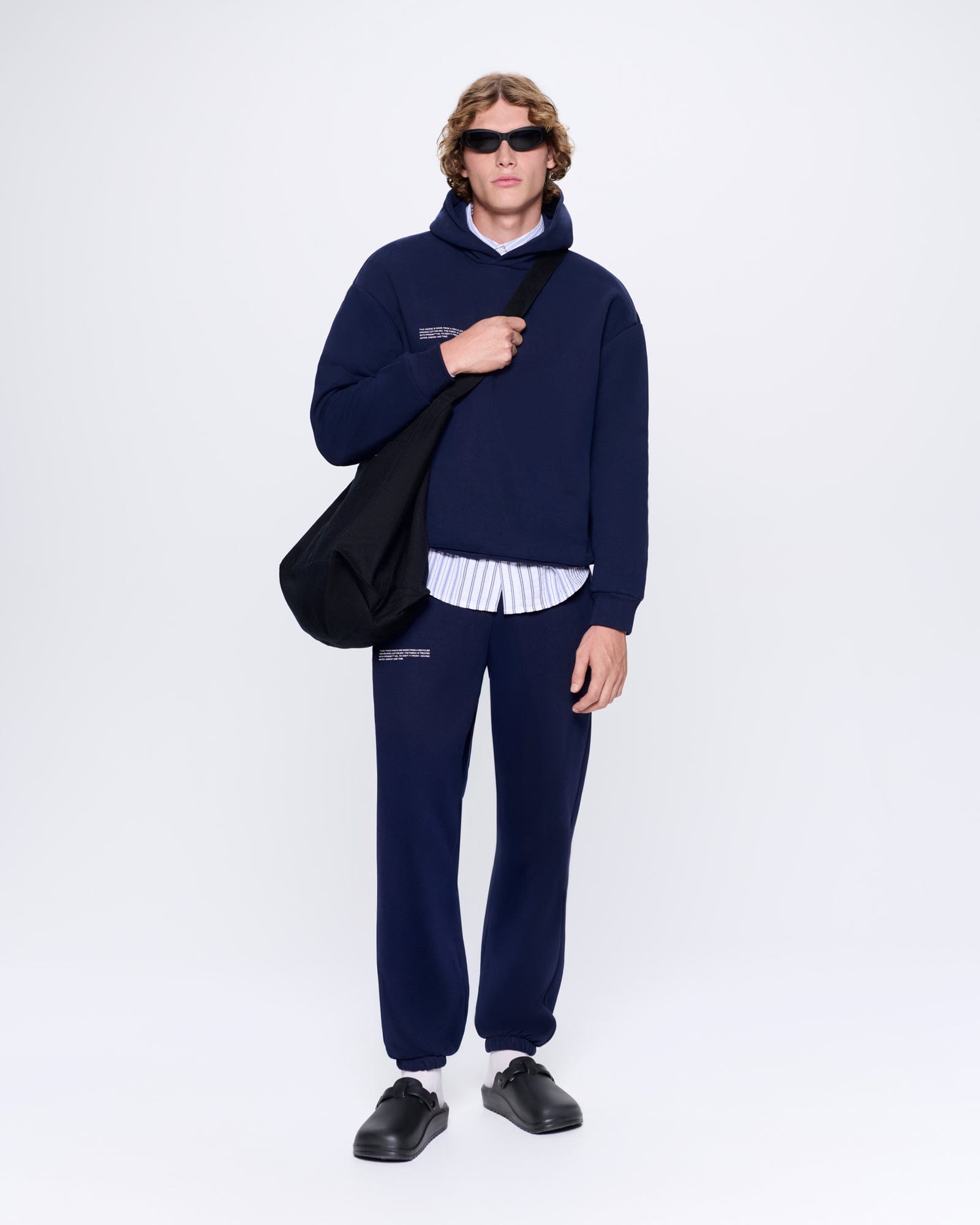 Mens Navy 365 Heavyweight Track Pants | PANGAIA