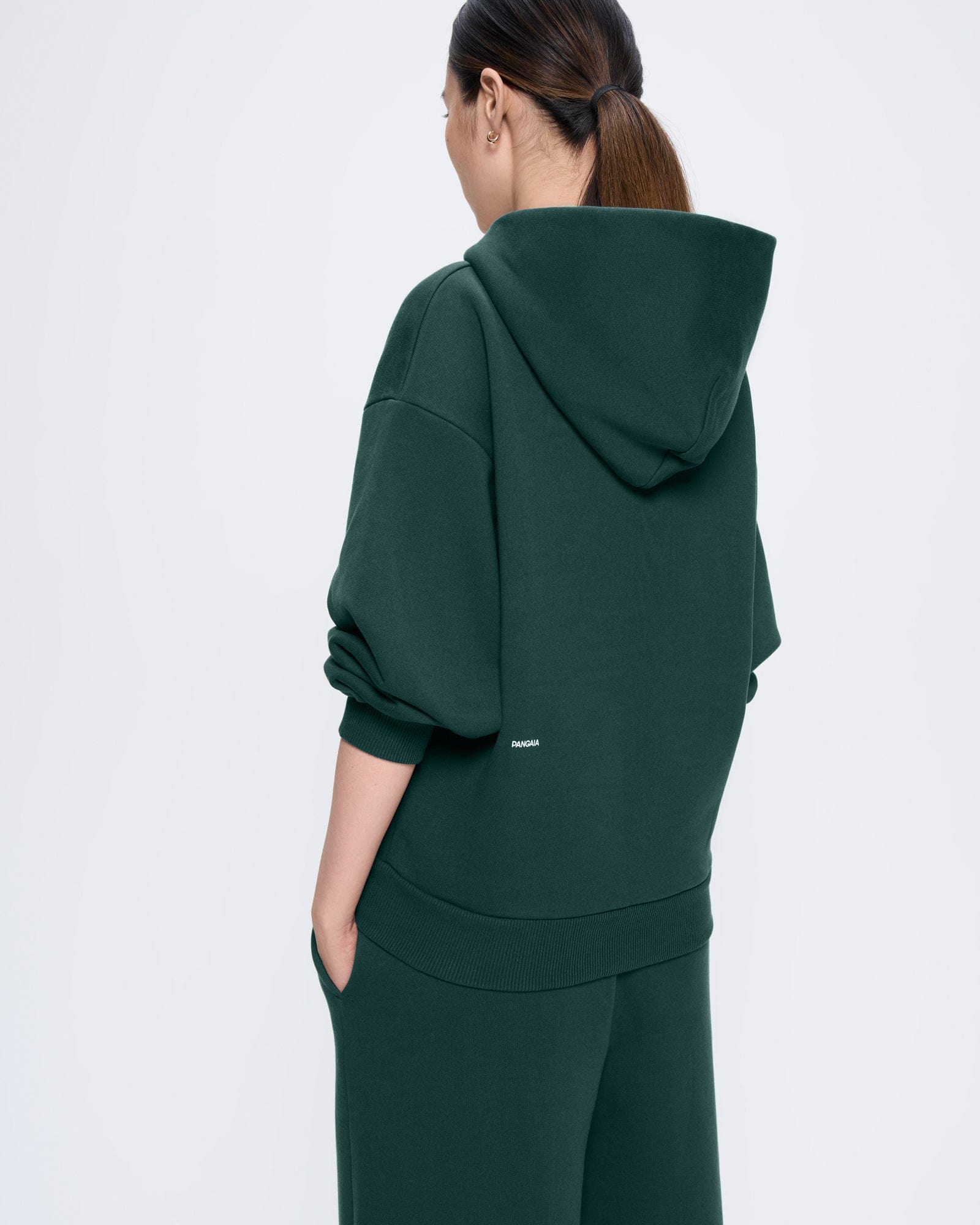 Womens 365 Heavyweight Two-Way Zip-Through Hoodie—Foliage Green