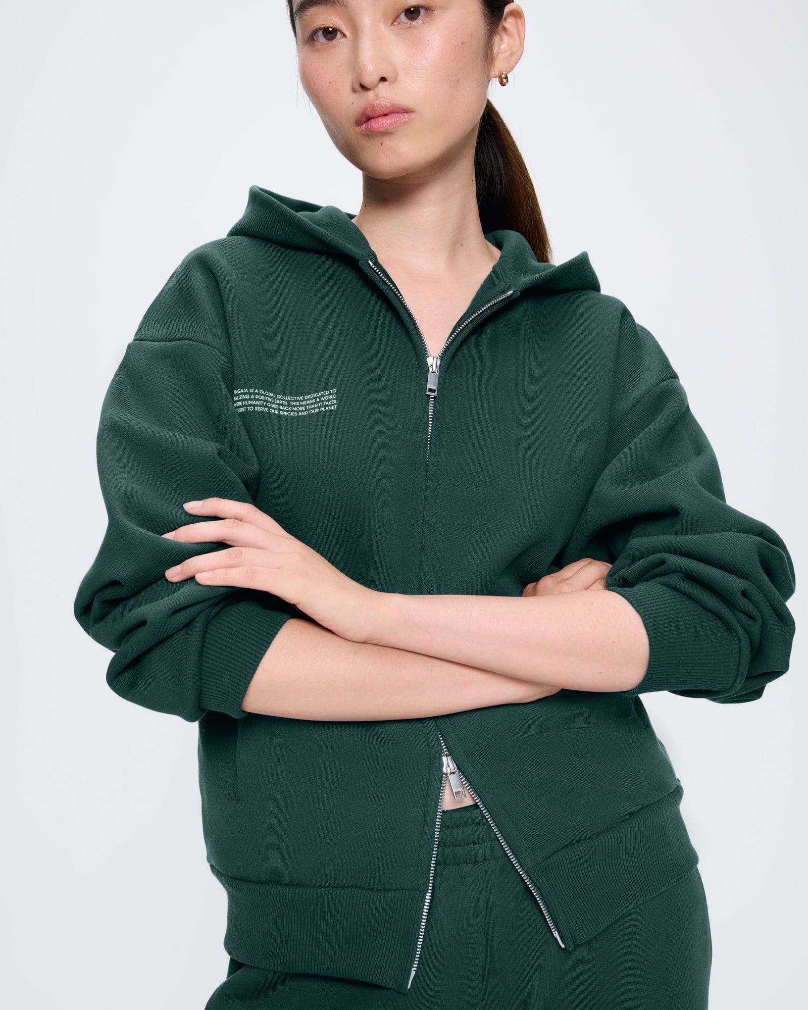 カーキ(カーキ) Heather Full Zip Hoodie Sage L | KLINKER-LOTEN.BE