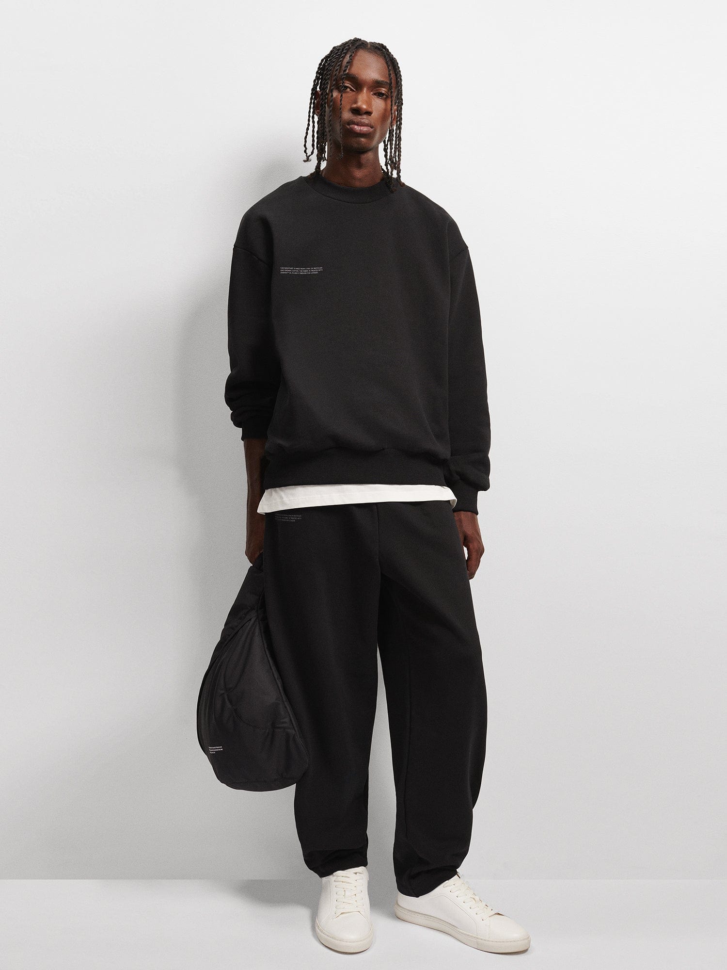 Black Dna Barrel-leg Track Pants | Pangaia