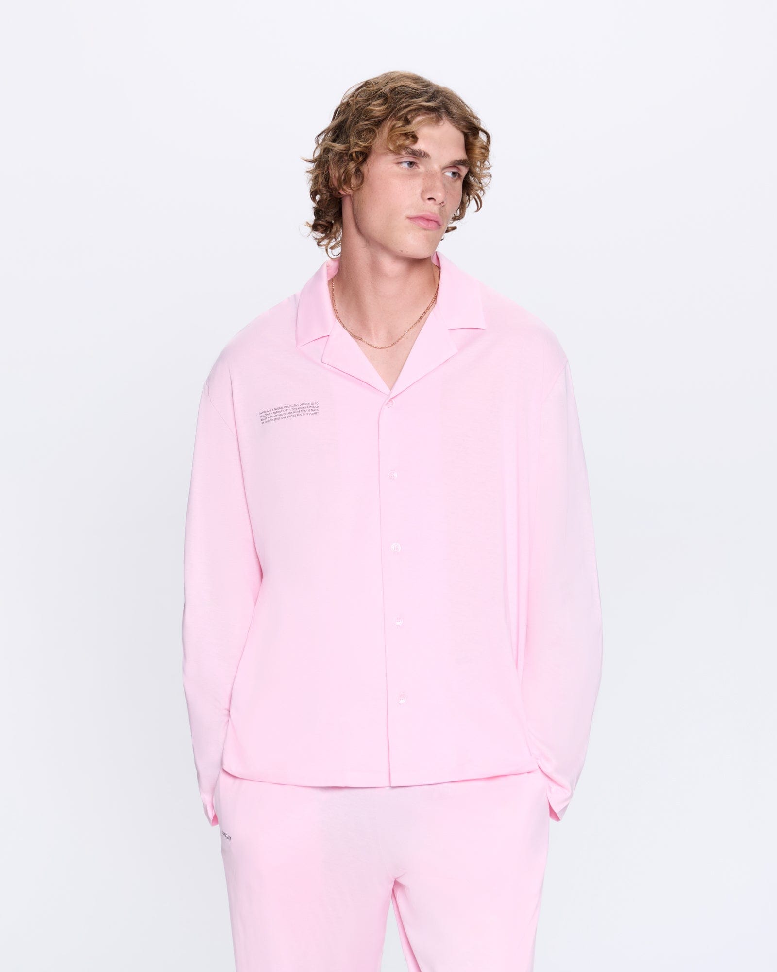 Mens 365 Lightweight Long Pyjama Set —magnolia pink