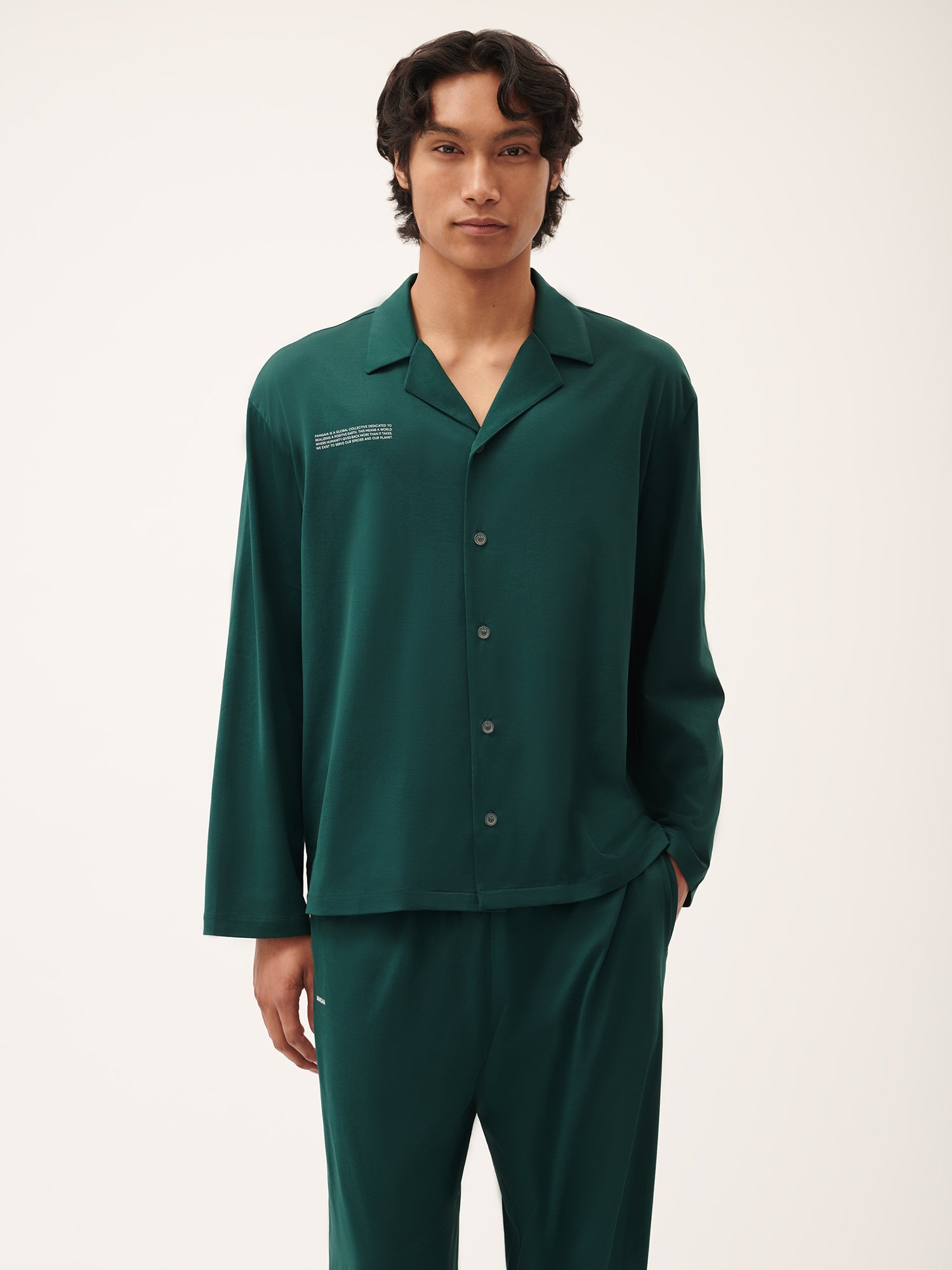 365_Lightweight_Pyjama_Shirt__Foliage_Green_Male