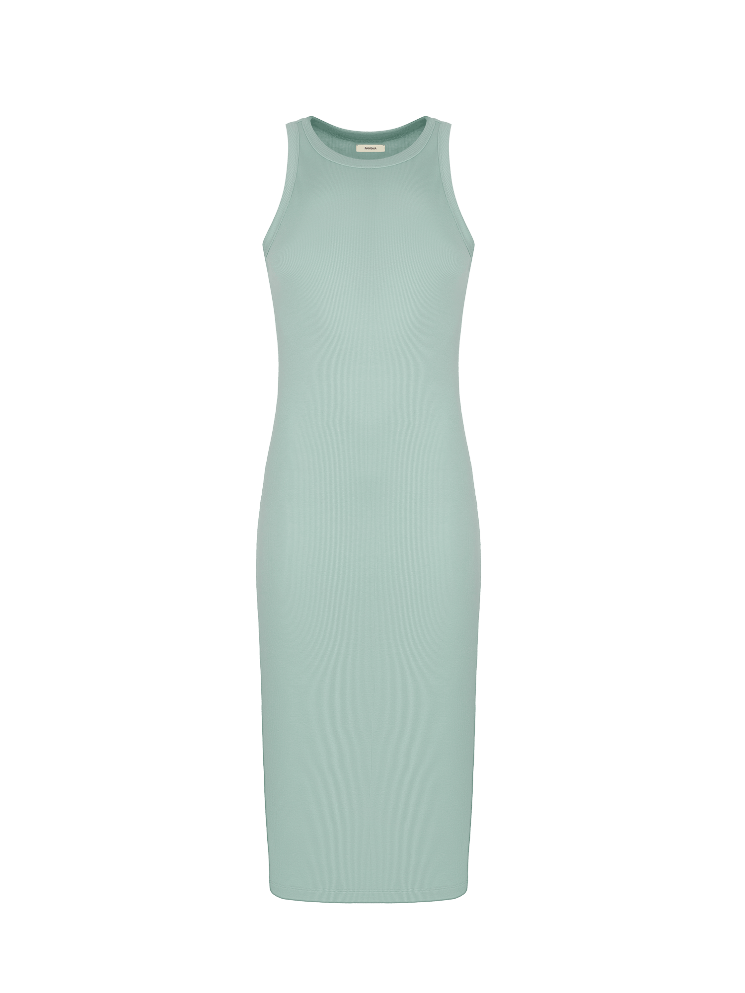 PANGAIA - Women's 365 Lightweight Rib Tank Dress—eucalyptus blue