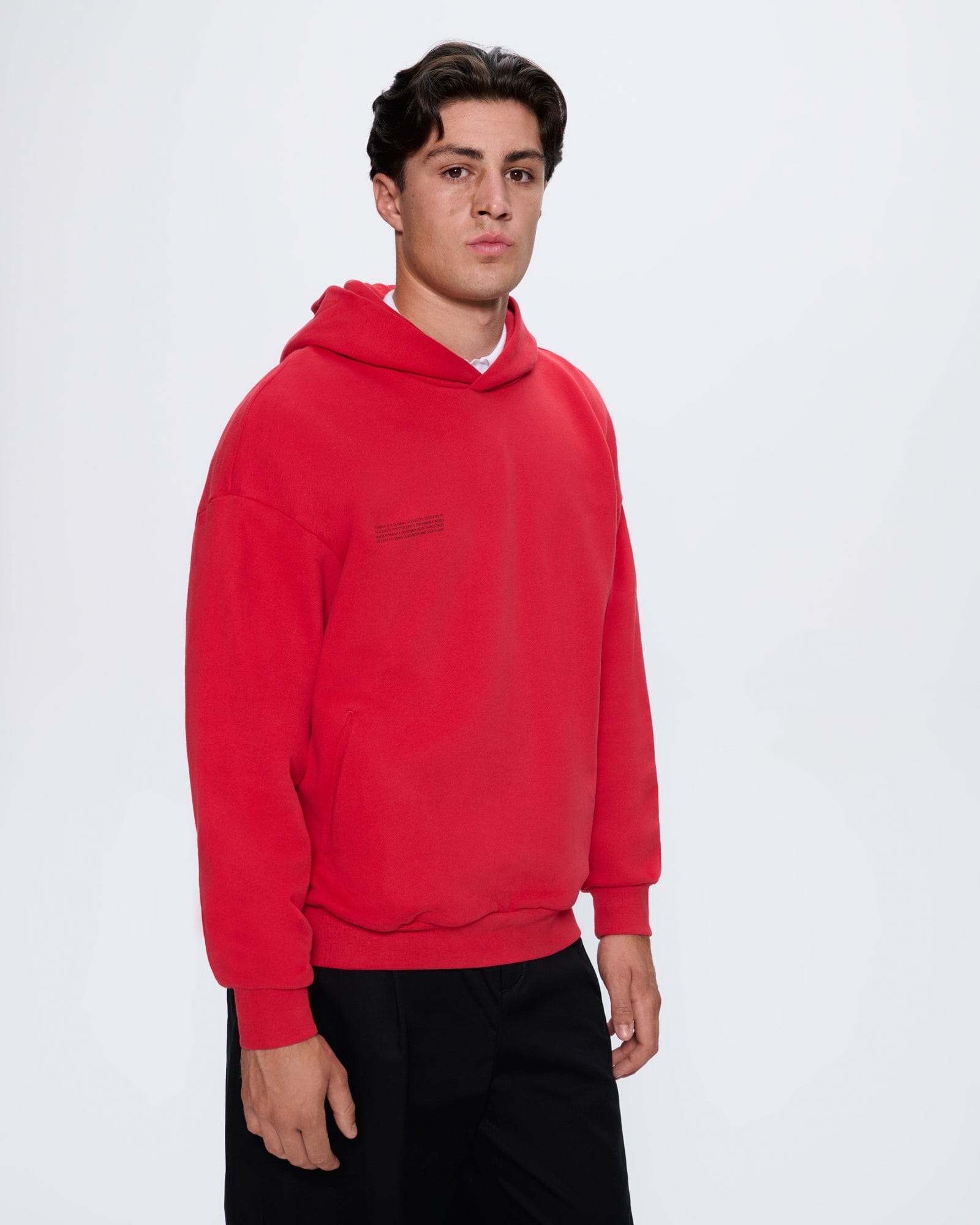 Mens 365 Midweight Hoodie—Goji red