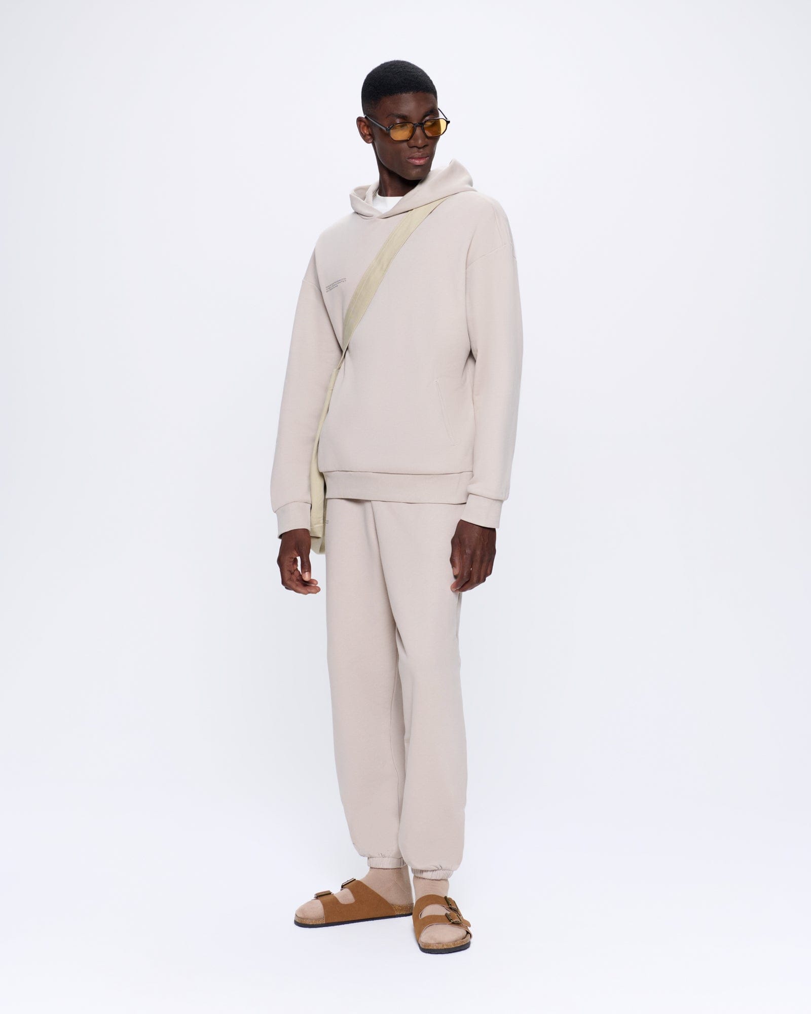本日限定値下げYANTORKhadi Cotton Pullover-Beige Mens Stone 365 Midweight Hoodie | Luxury Hodies | PANGAIA