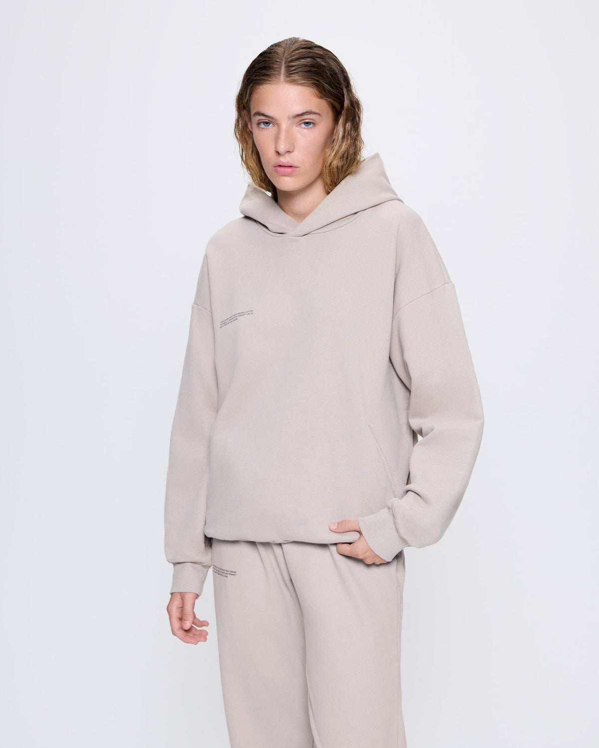 Womens Stone 365 Midweight Hoodie | Luxury Hodies | PANGAIA