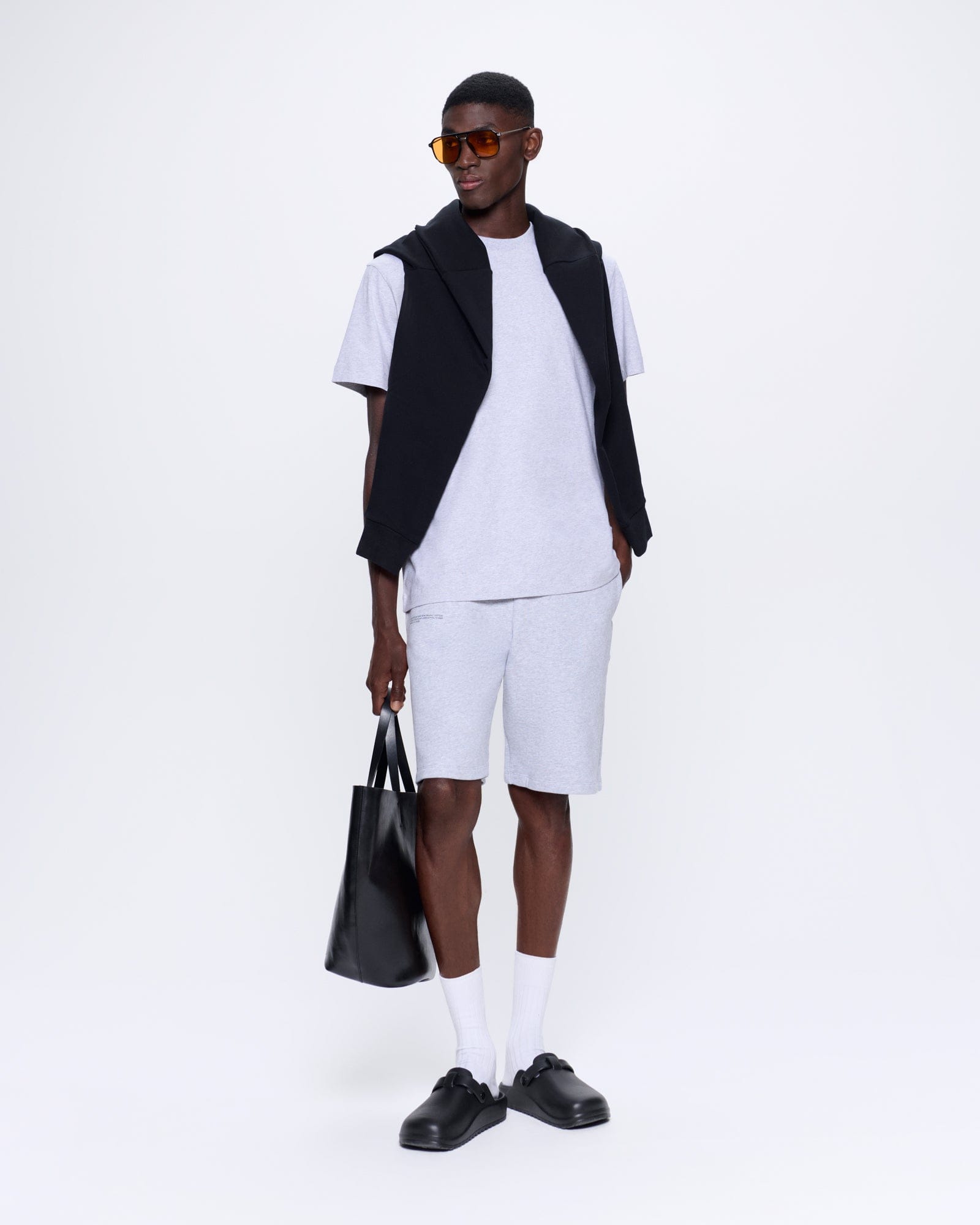 Mens Grey 365 Midweight Long Shorts | PANGAIA